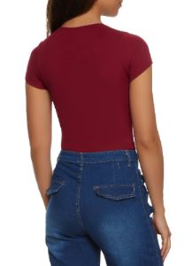 Basic Crew Neck Short Sleeve Bodysuit sold by Rainbow