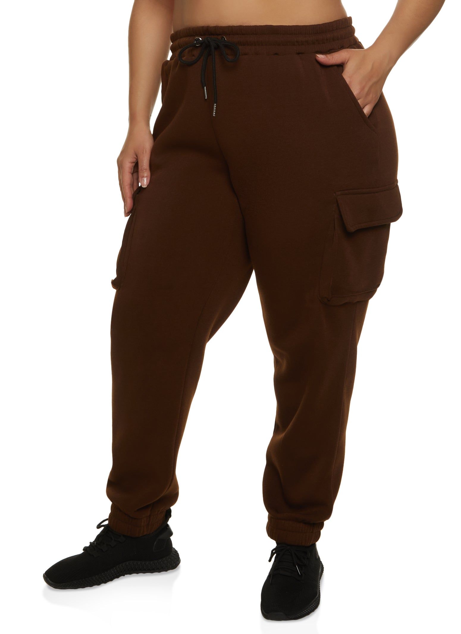 Plus Size Drawstring Cargo Pocket Joggers sold by Rainbow