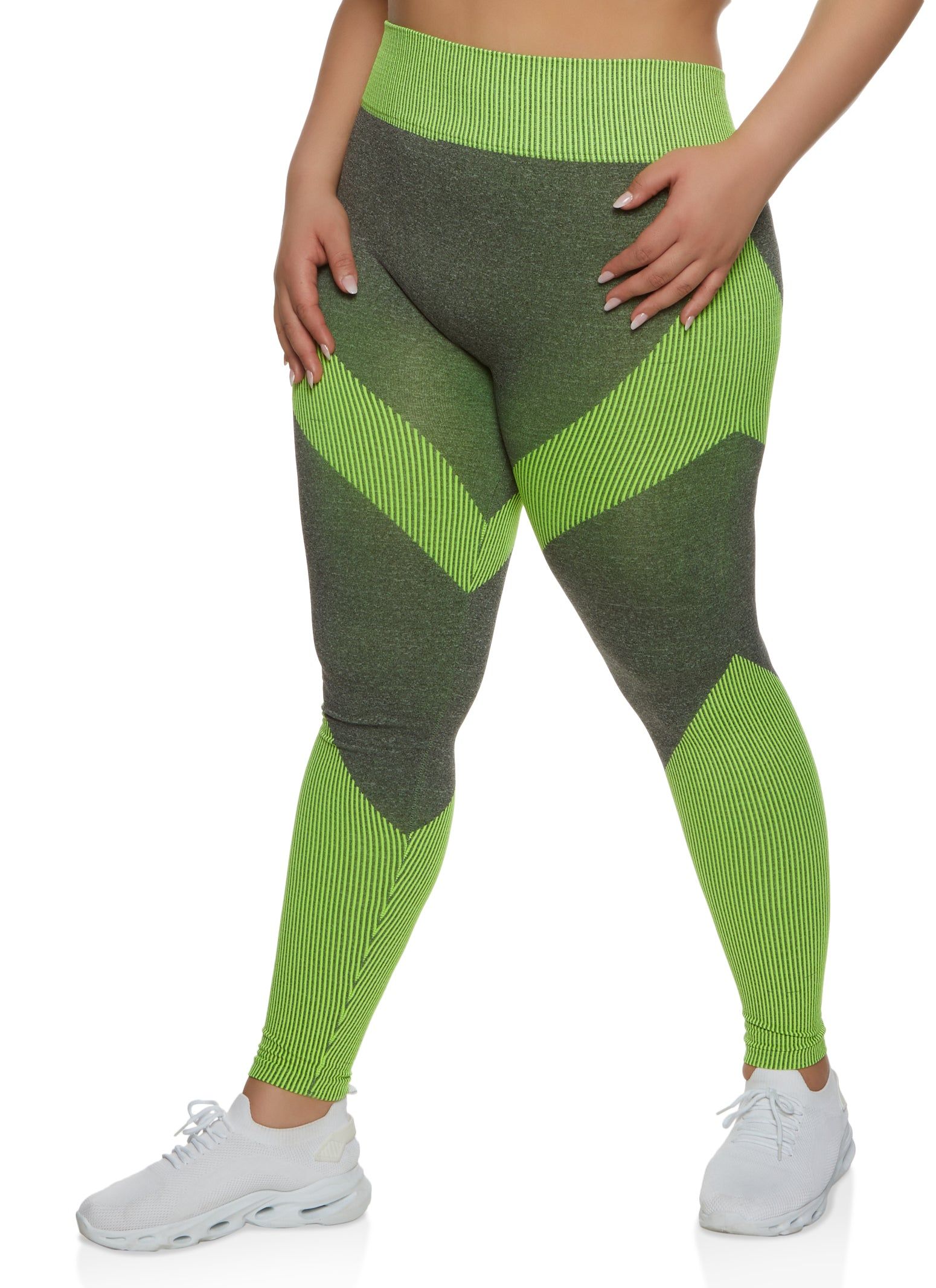Plus Size Seamless Printed Active Leggings sold by Rainbow