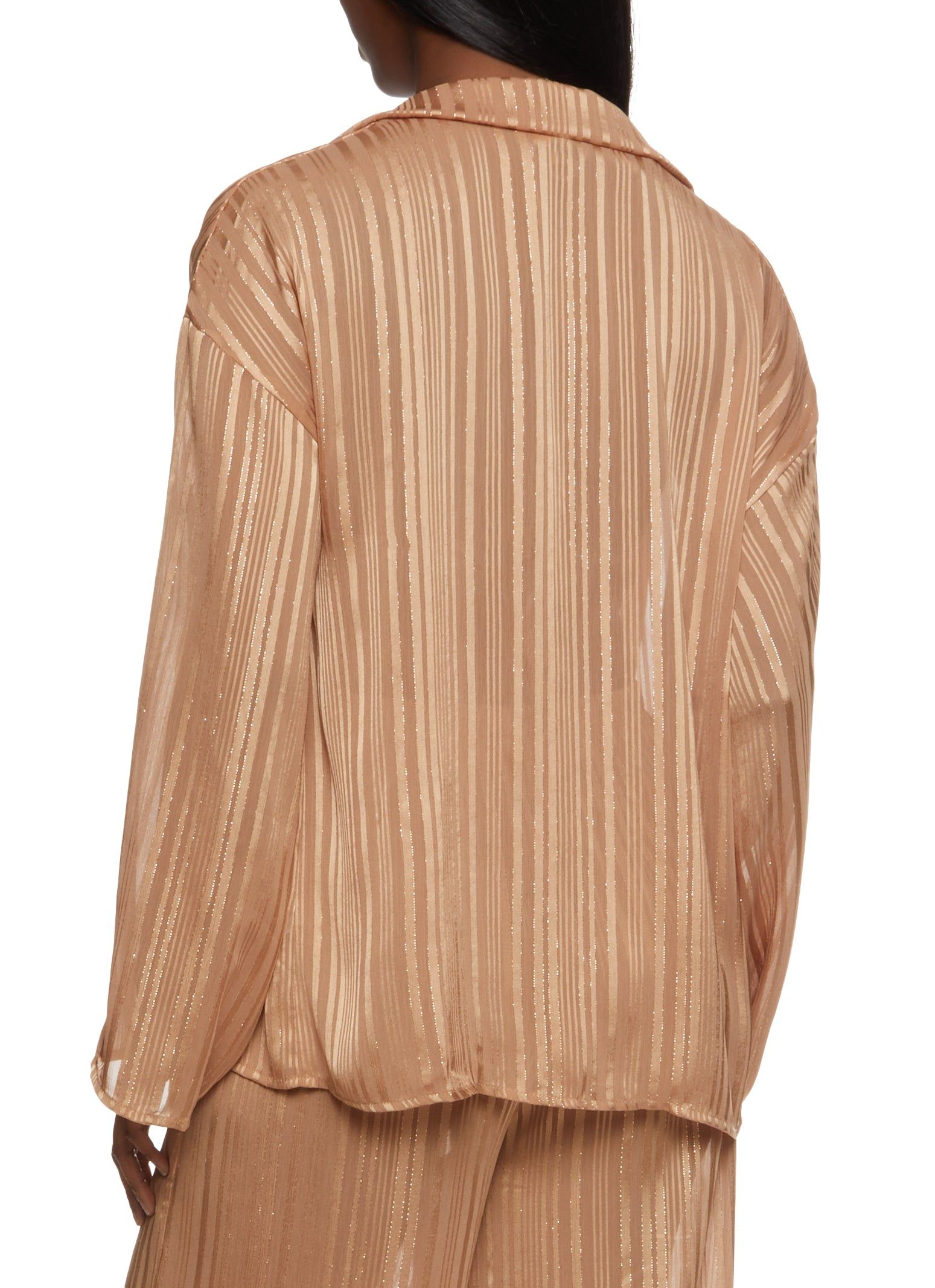 Lurex Shadow Stripe Open Front Top and Halter Top sold by Rainbow product image thumbnail 3