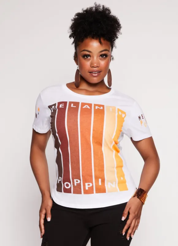 Plus Size Melanin Poppin High Low Tee sold by Rainbow