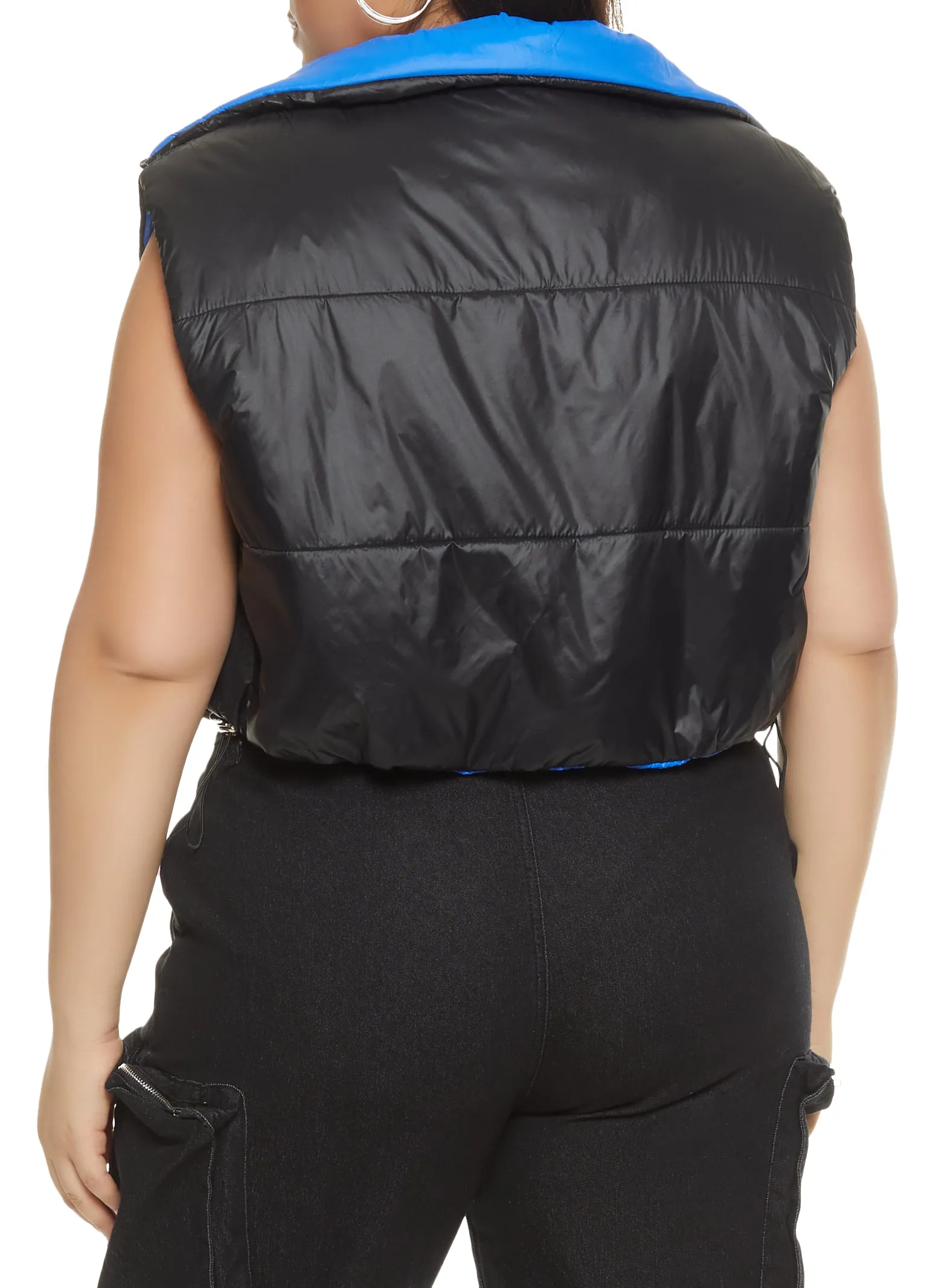 Plus Size Drawstring Hem Cropped Puffer Vest sold by Rainbow product image thumbnail 2