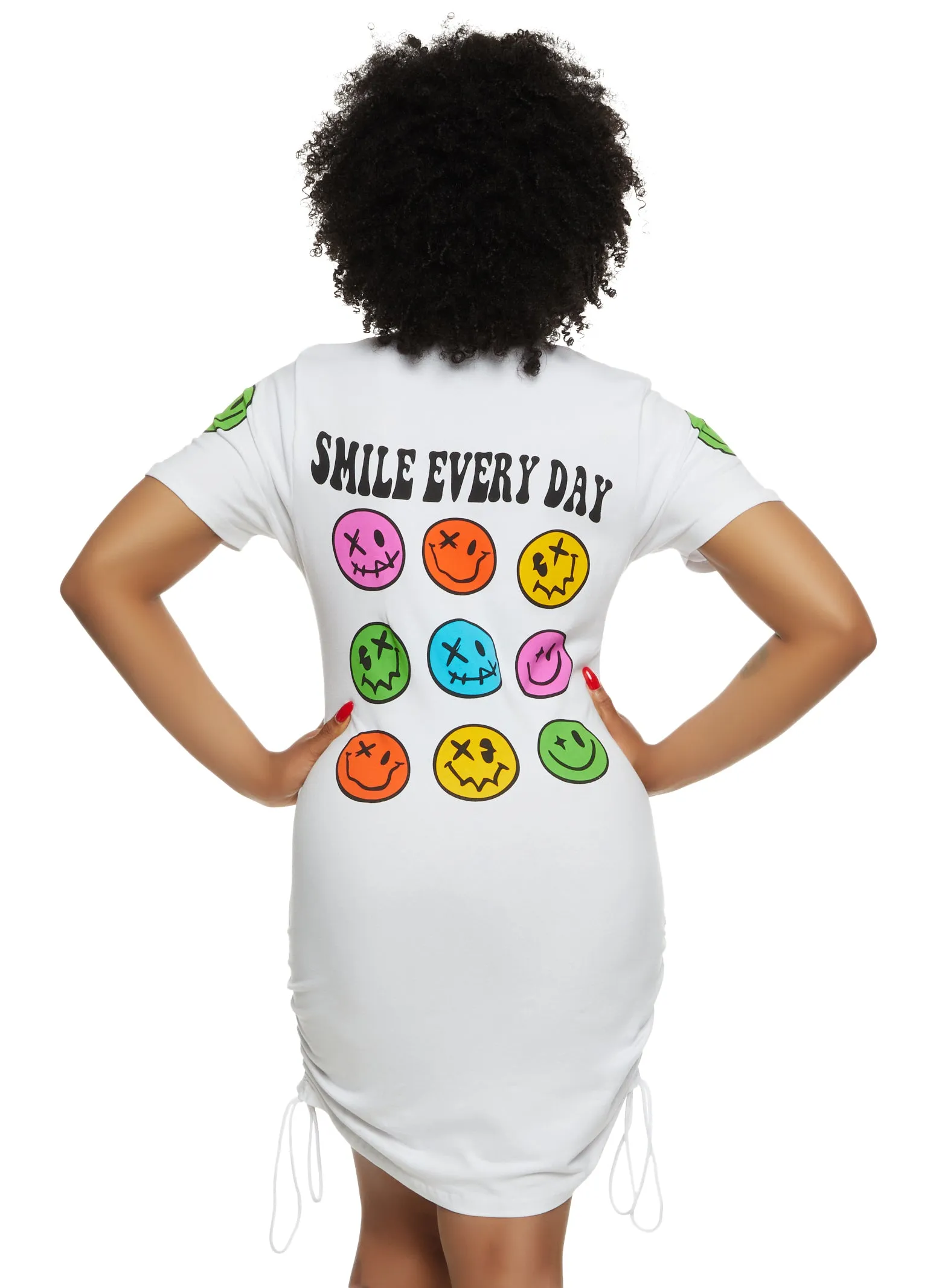 Plus Size Smile Every Day Smiley T Shirt Dress sold by Rainbow