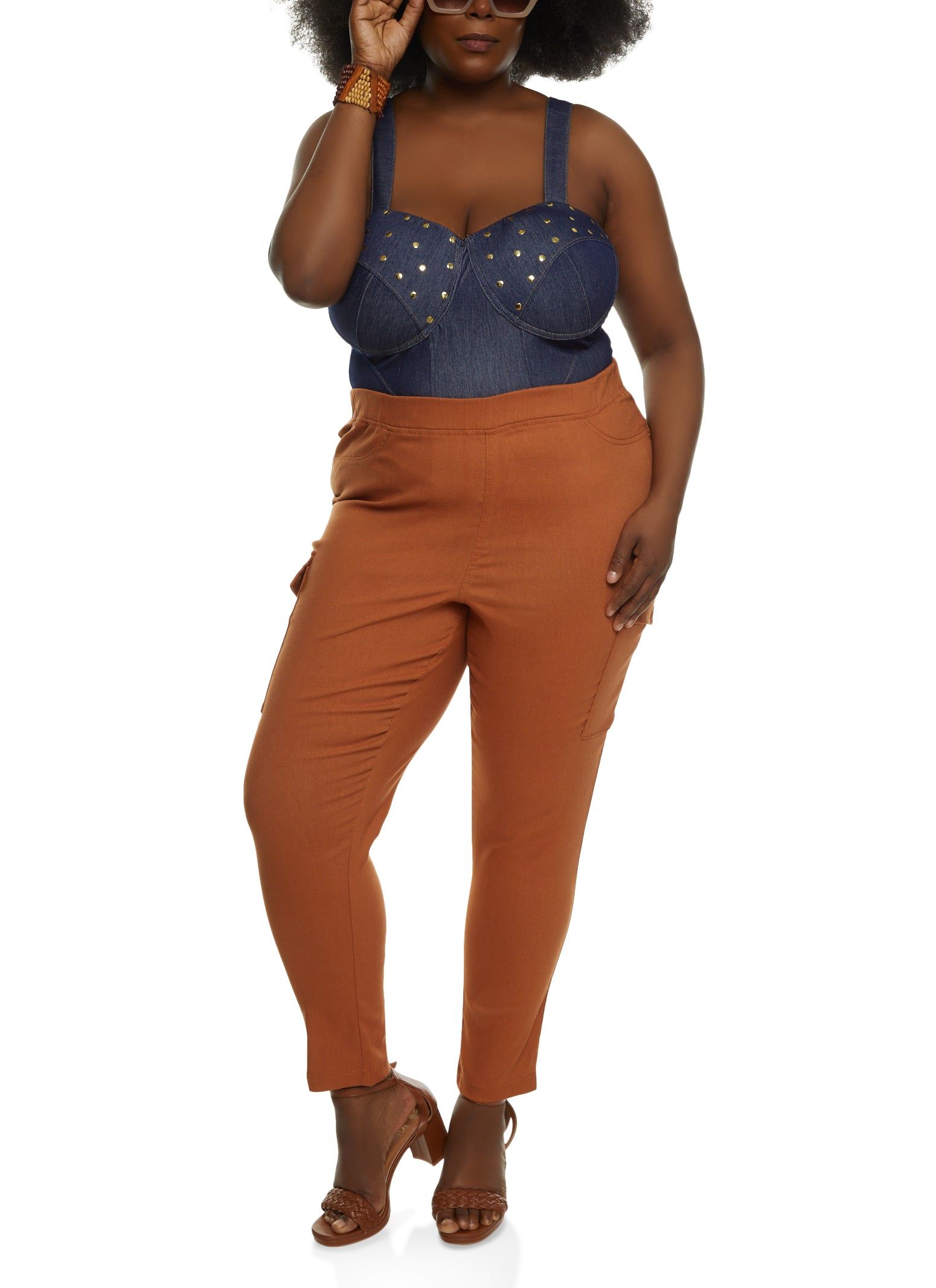 Plus Size Hyperstretch Pull On Cargo Pants sold by Rainbow product image thumbnail 2