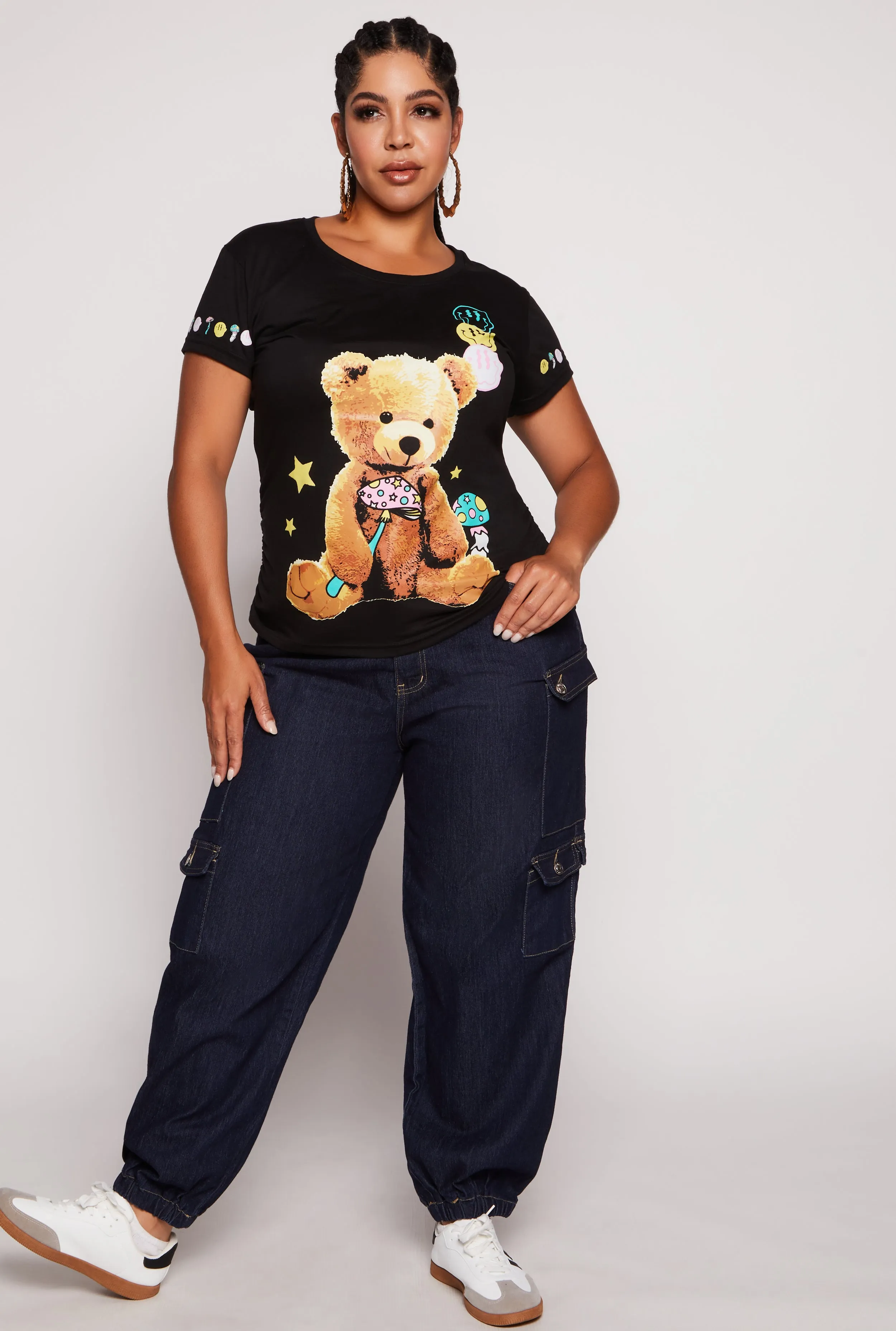 Plus Size Psychedelic Bear Graphic Tee sold by Rainbow product image thumbnail 2