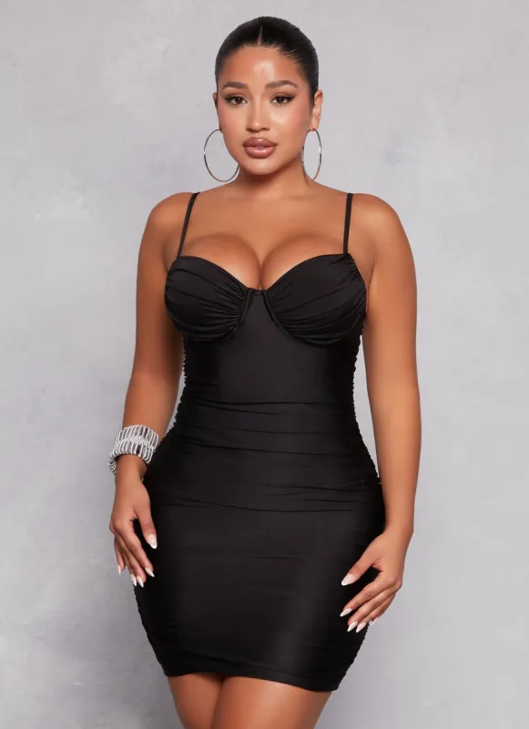 Haute Monde Ruched Bustier Dress sold by Rainbow