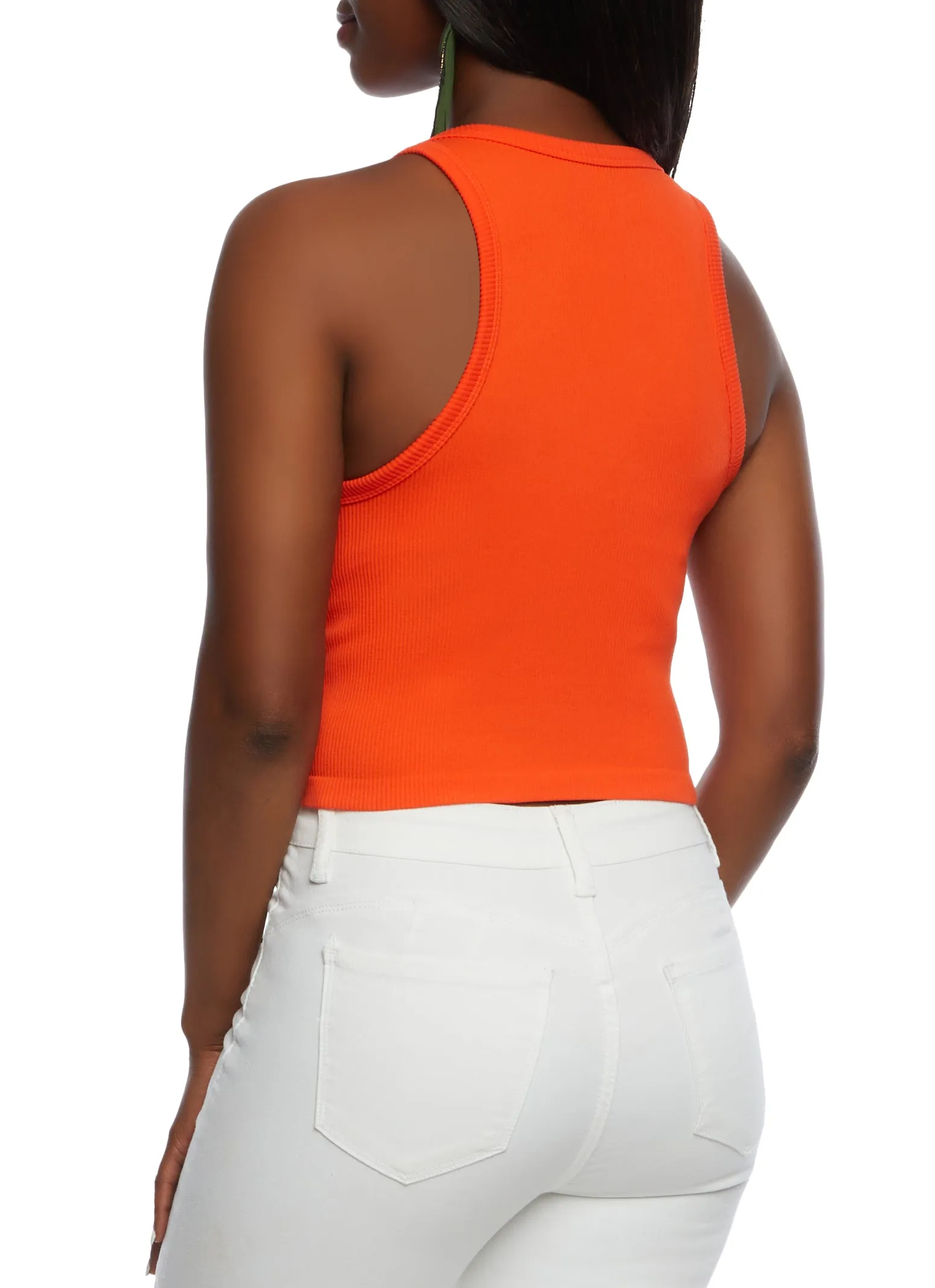 Seamless Ribbed Racerback Tank Top sold by Rainbow product image thumbnail 3