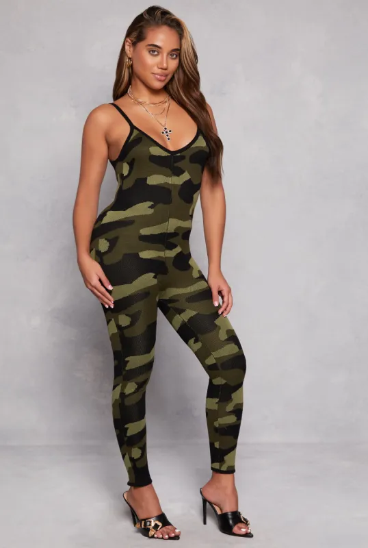 Camo Cami Jumpsuit sold by Rainbow