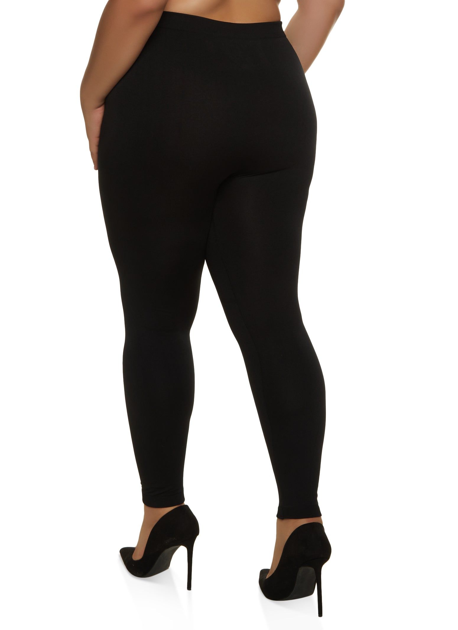 Plus Size Seamless Basic High Waisted Leggings sold by Rainbow product image thumbnail 2