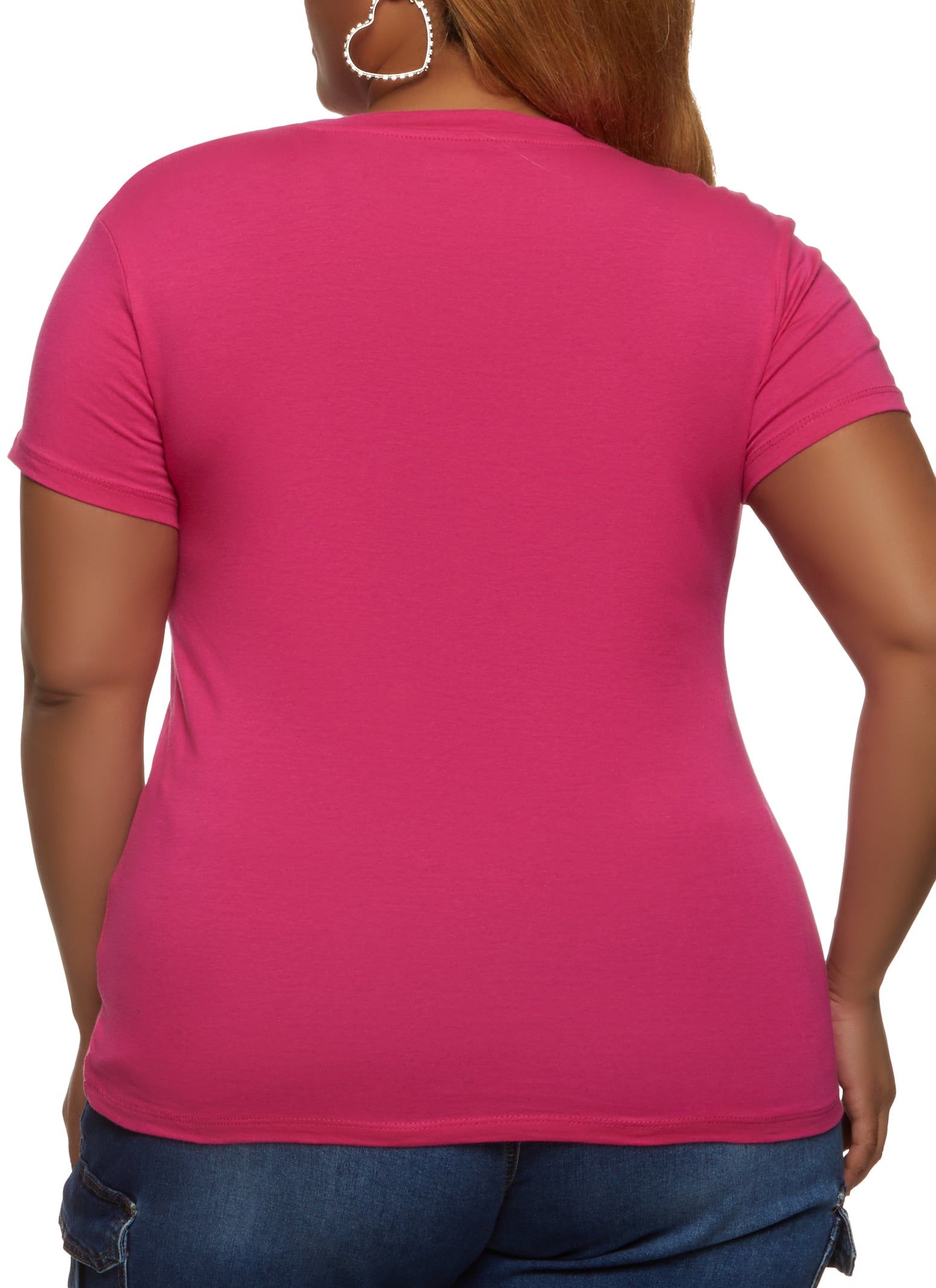 Plus Size Short Sleeve Crew Neck Tee sold by Rainbow product image thumbnail 2