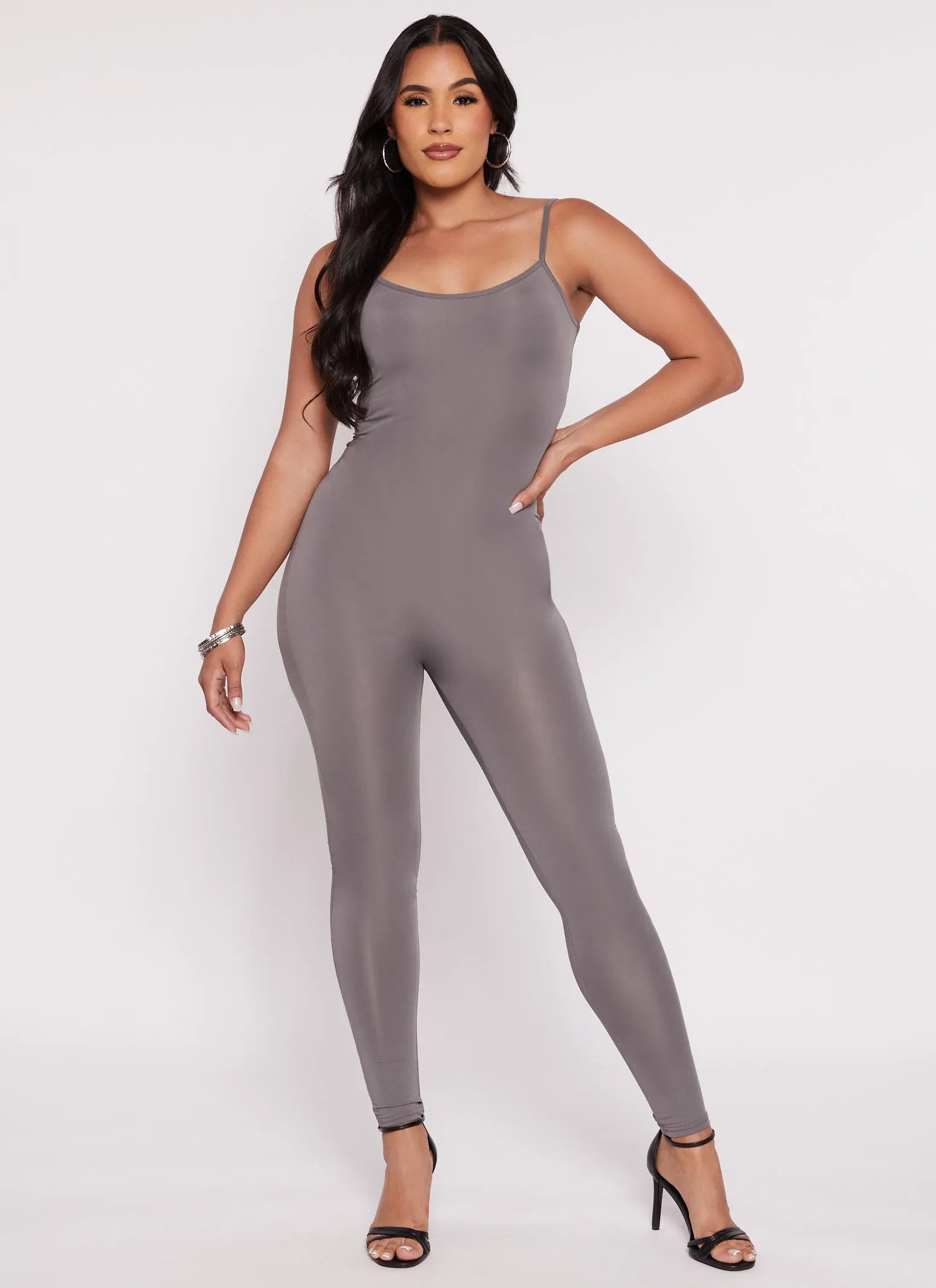 Solid Scoop Neck Cami Jumpsuit sold by Rainbow