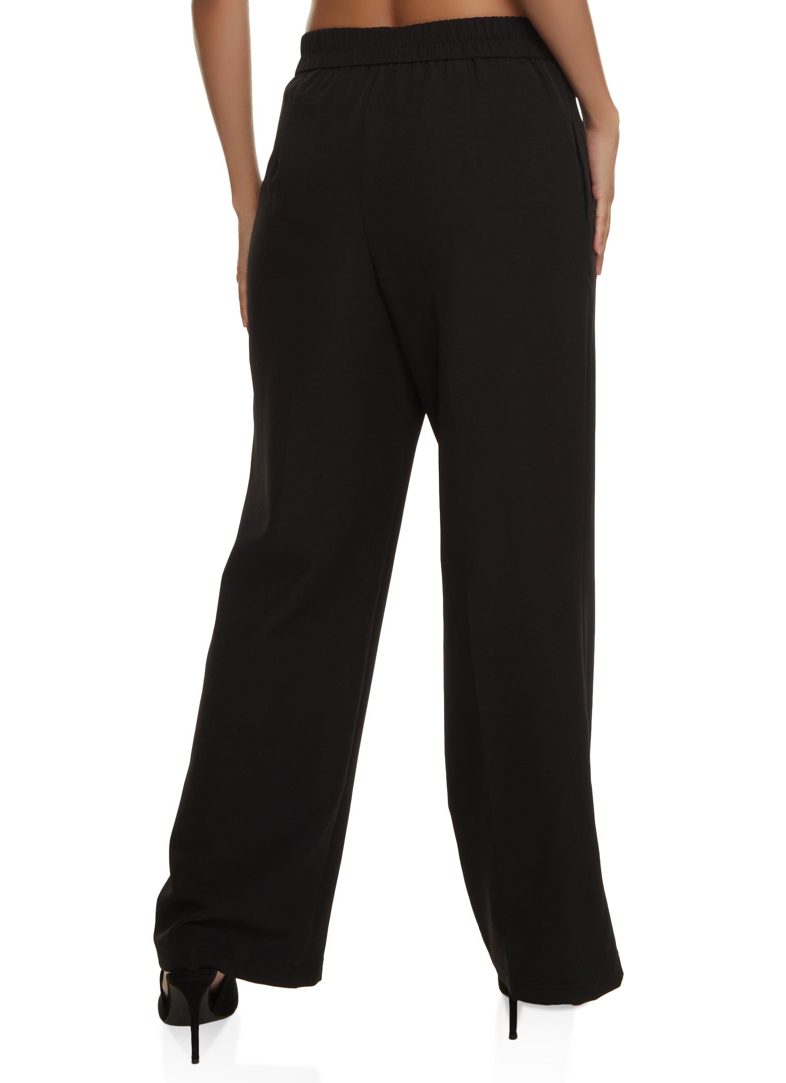 Crepe Knit Pintuck Wide Leg Pants sold by Rainbow product image thumbnail 2