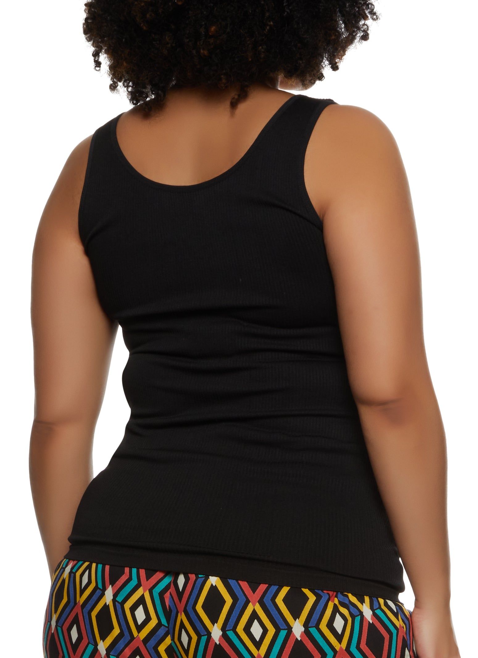 Plus Size Ribbed Notch Neck Tank Top sold by Rainbow product image thumbnail 2