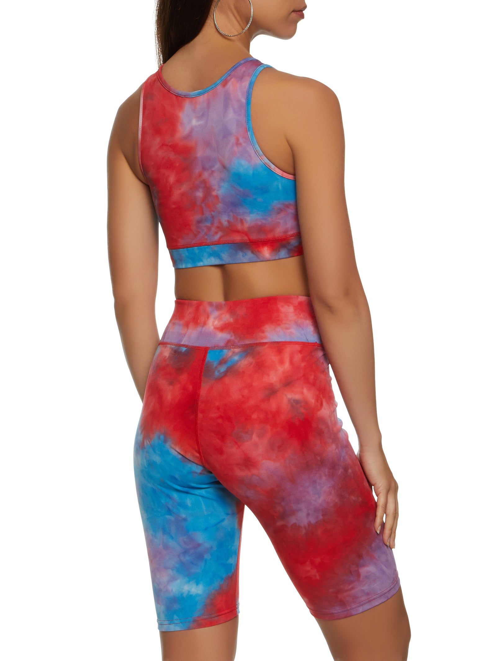 Tie Dye Active Tank Top and Biker Shorts Set sold by Rainbow product image thumbnail 2
