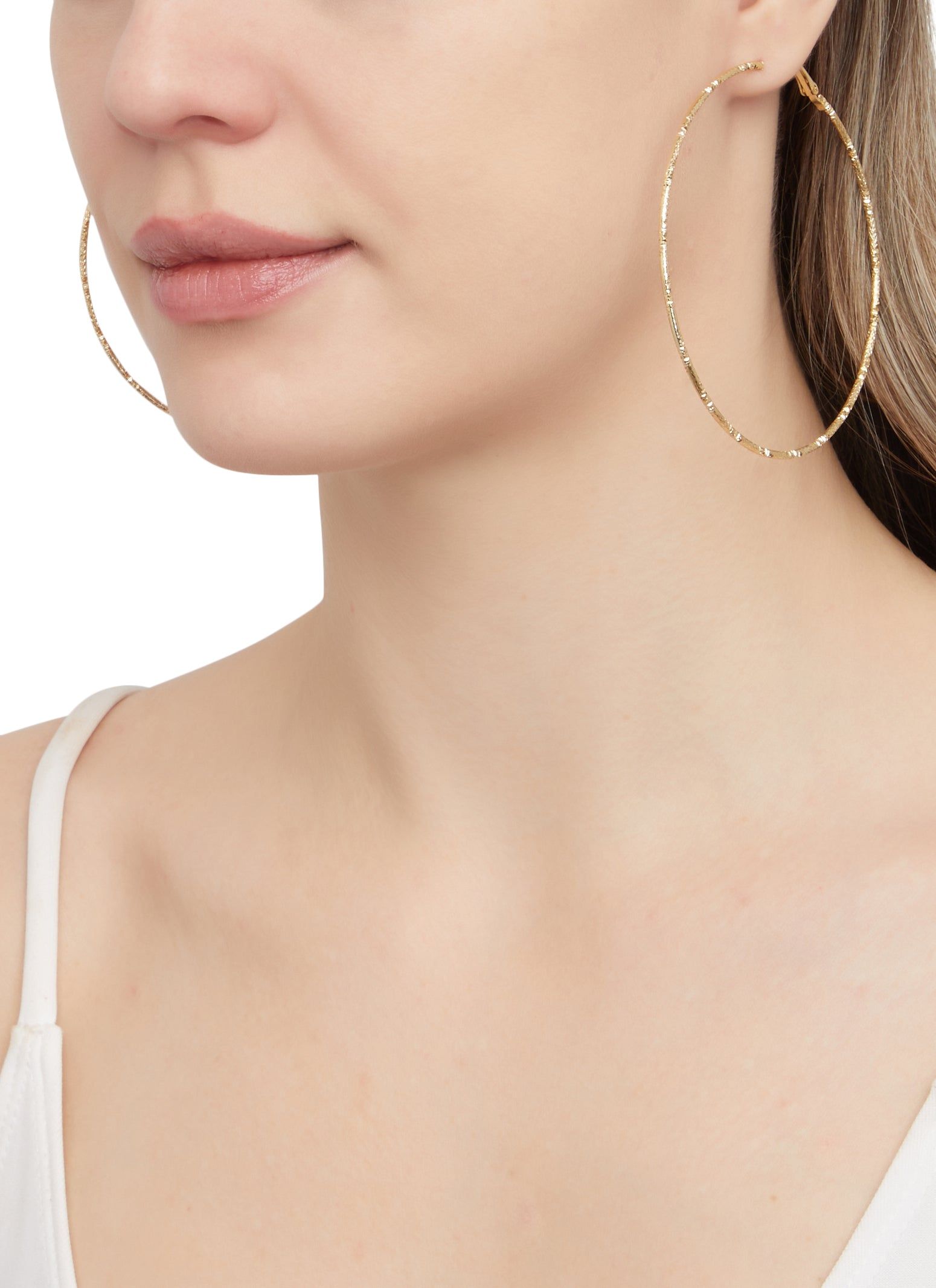 Textured Metallic Hoop Earrings Set of 6 sold by Rainbow product image thumbnail 2