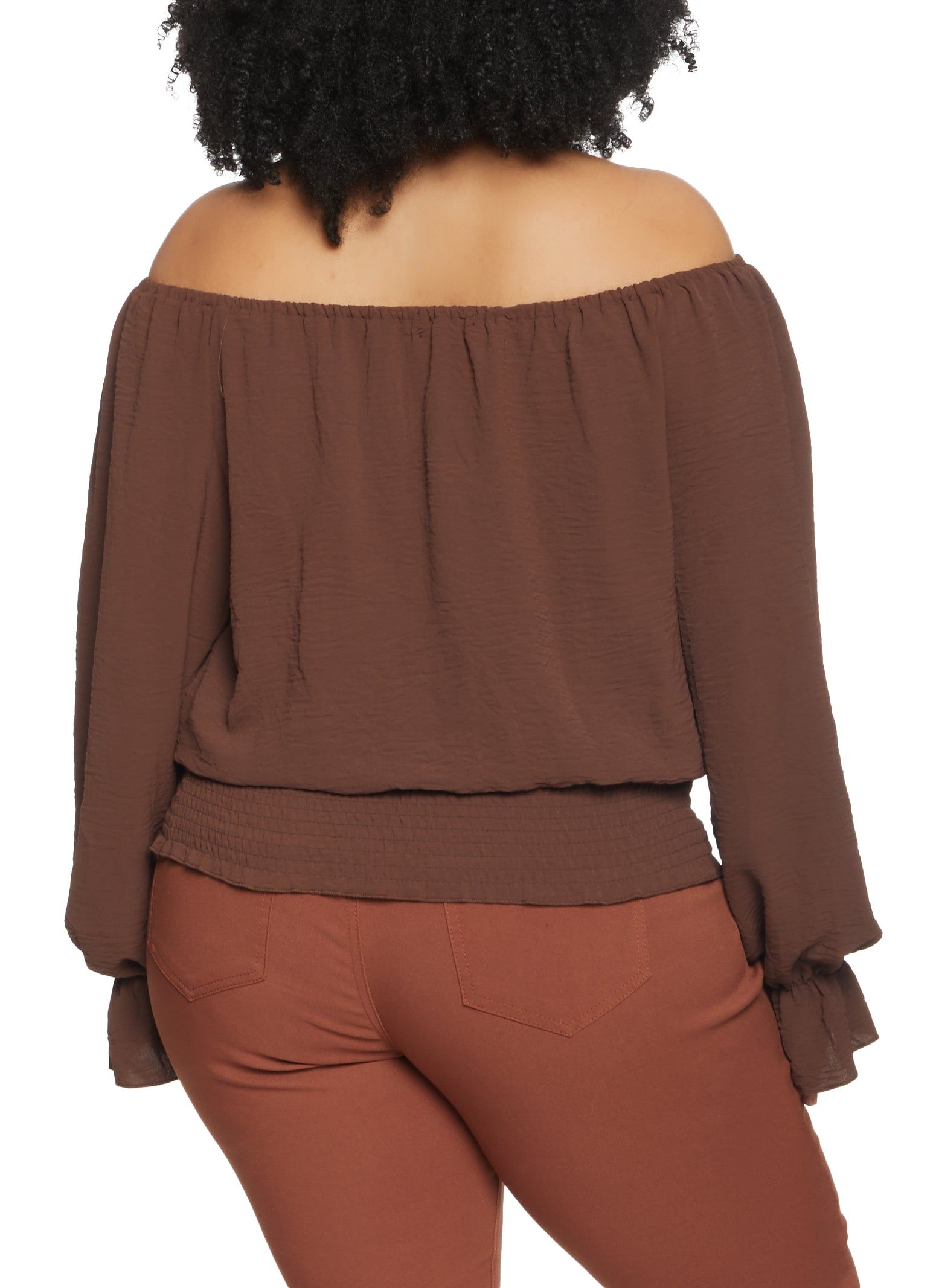 Plus Size Off the Shoulder Smocked Waist Top sold by Rainbow product image thumbnail 2