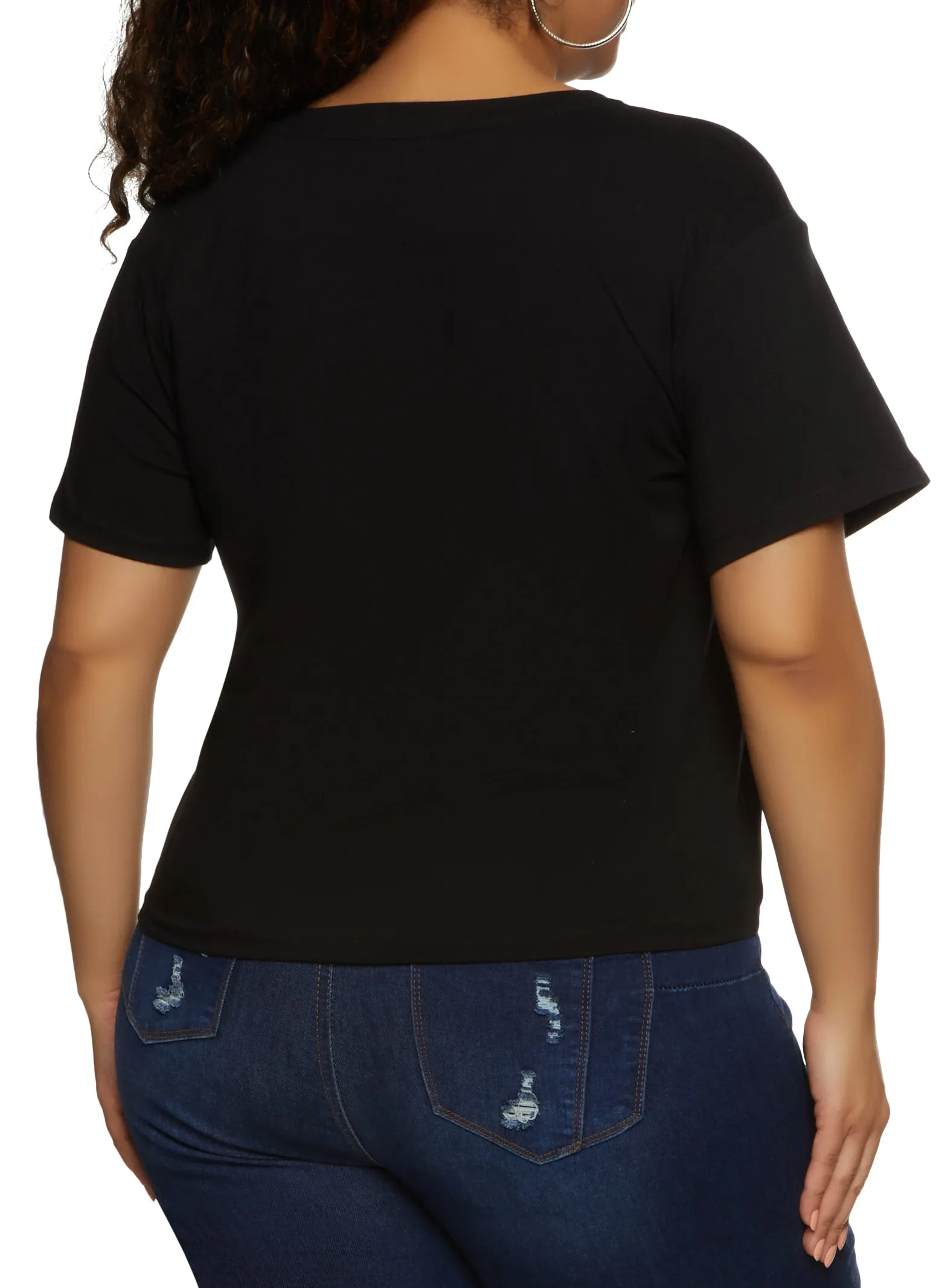 Plus Size Rhinestone Sweet Girl Graphic Tee sold by Rainbow product image thumbnail 2