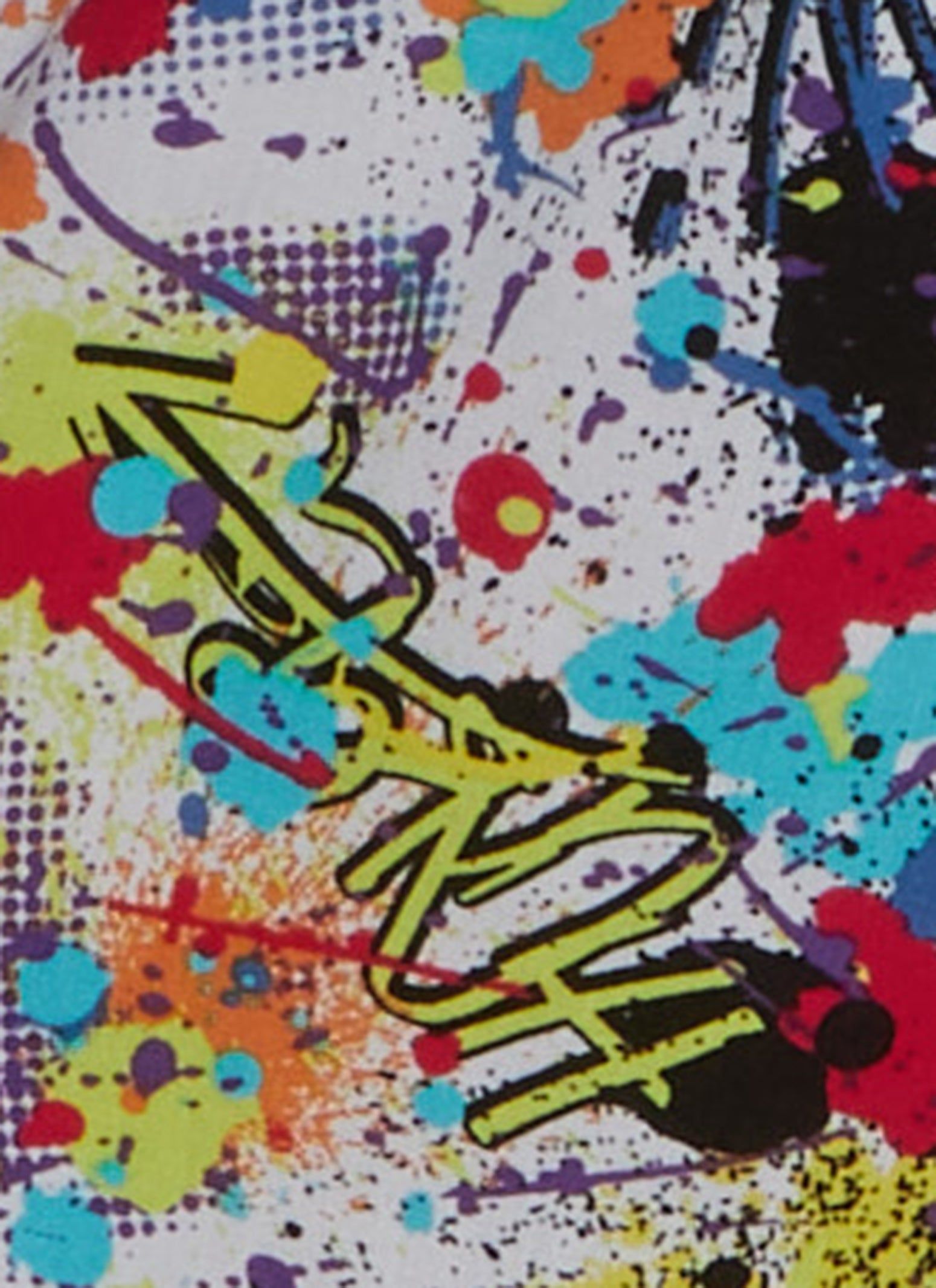 Plus Size Graffiti Print Strapless Romper sold by Rainbow product image thumbnail 3