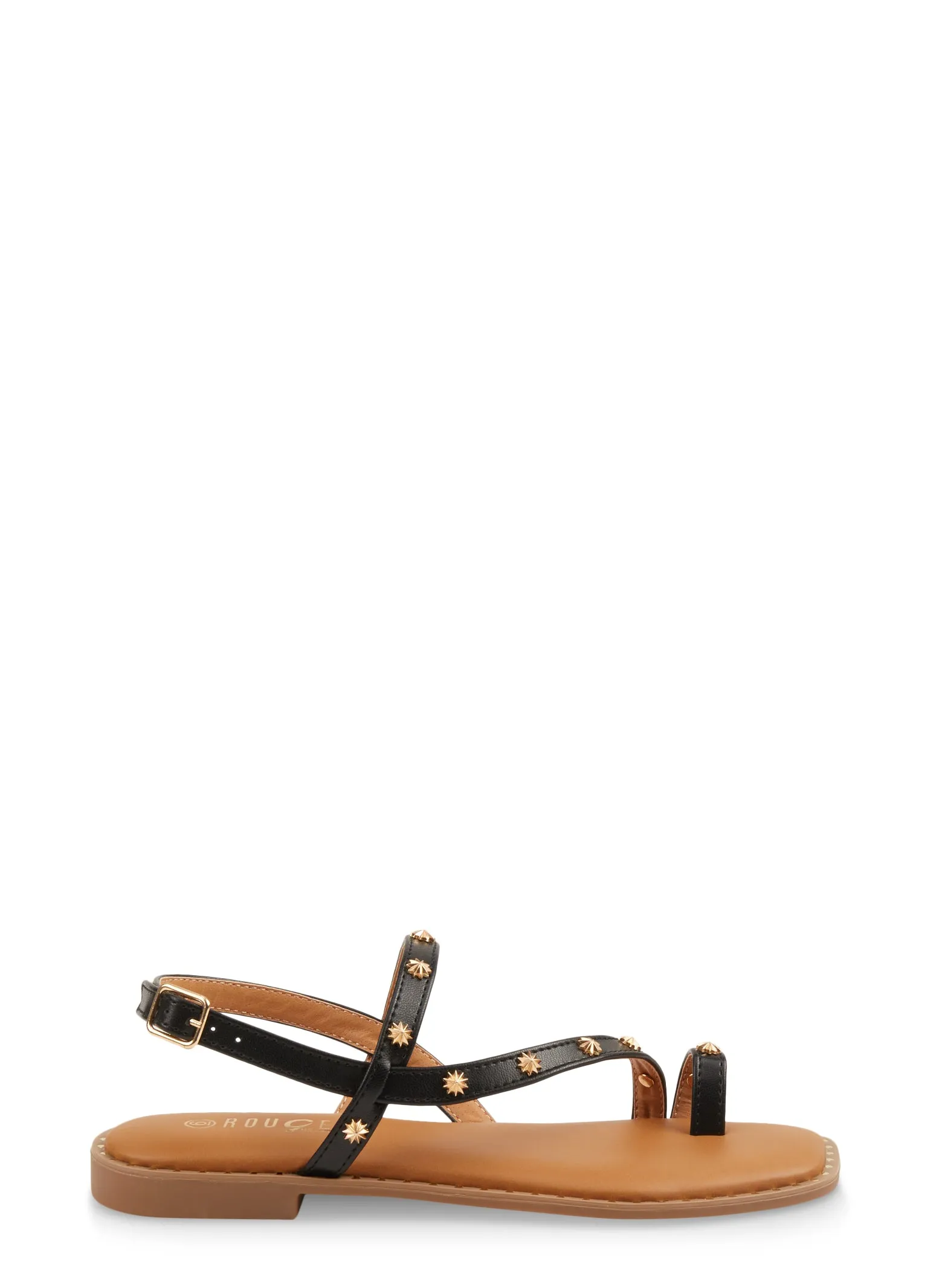 Studded Buckle Strap Toe Loop Sandals sold by Rainbow product image thumbnail 2