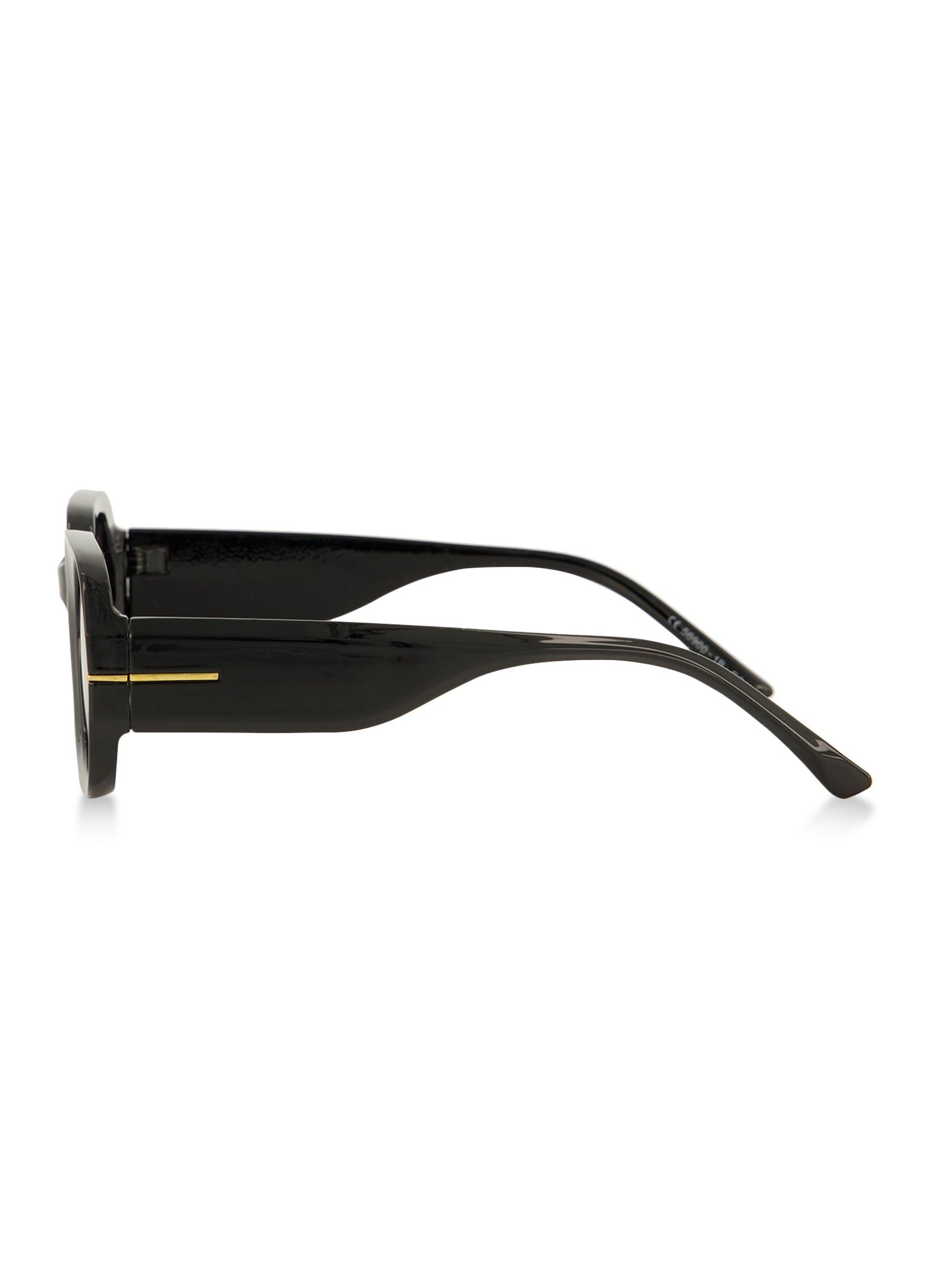 Metallic Temple Detail Retro Geometric Sunglasses sold by Rainbow product image thumbnail 3