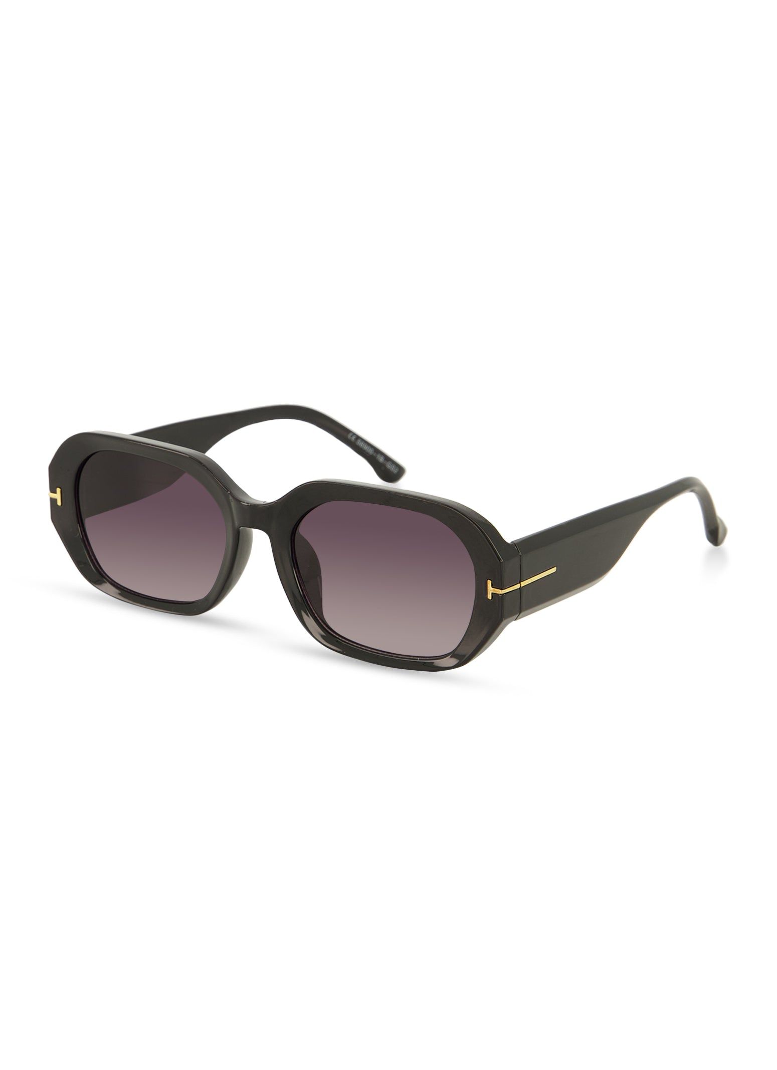 Metallic Temple Detail Retro Geometric Sunglasses sold by Rainbow product image thumbnail 2
