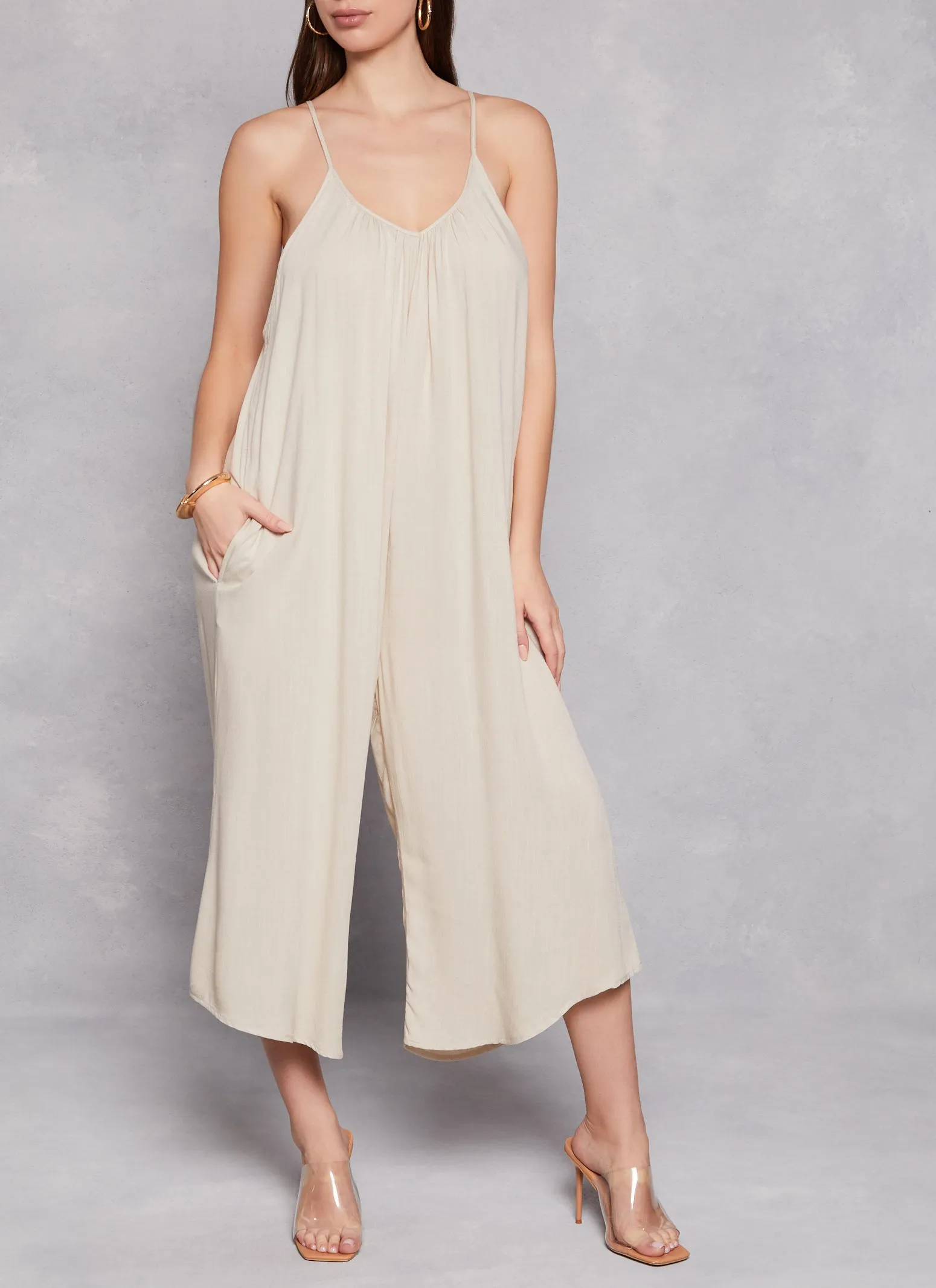 Cropped Wide Leg Jumpsuit sold by Rainbow