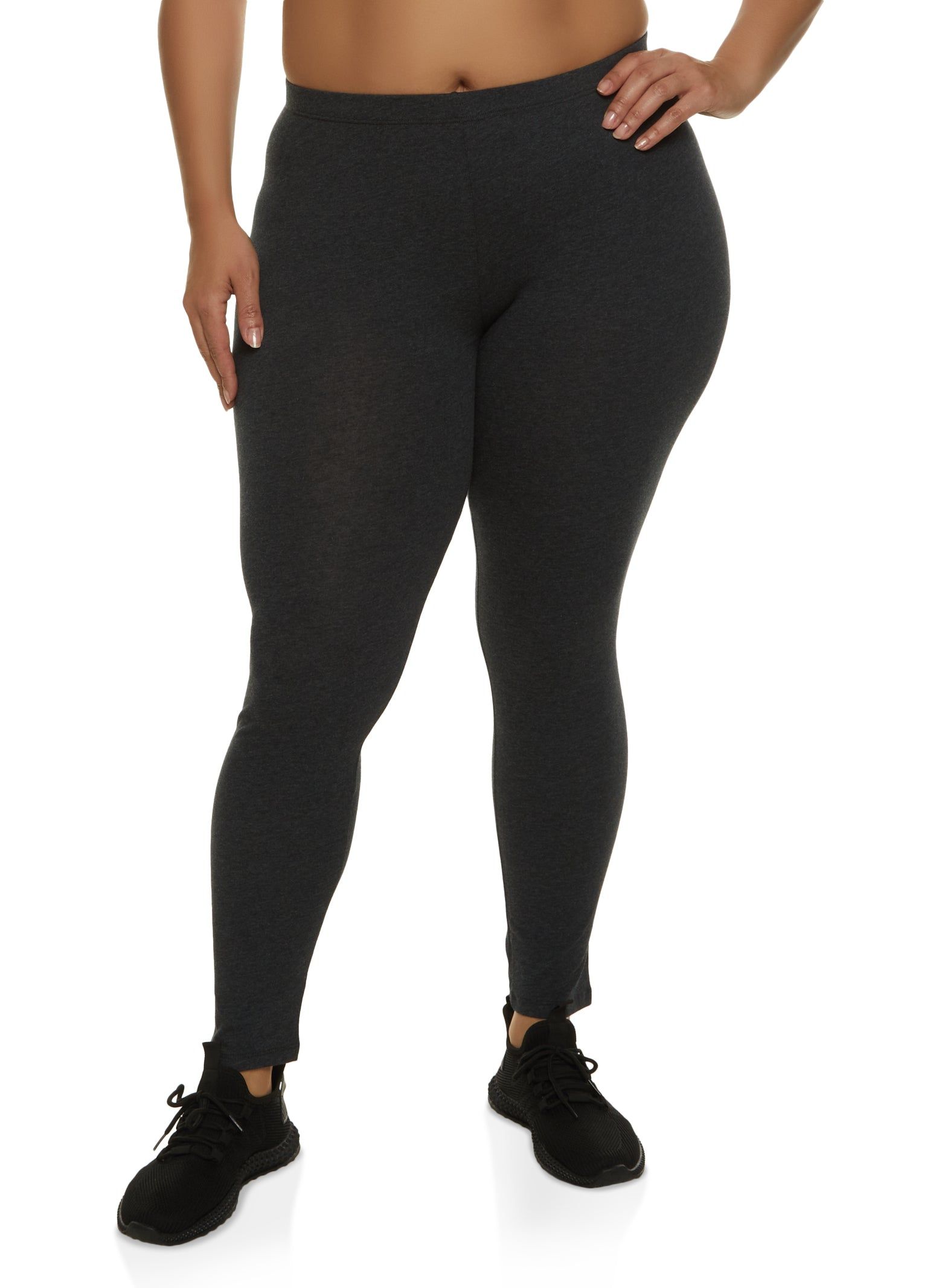 Plus Size Basic High Waist Leggings sold by Rainbow