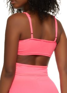 Cut Out Ruched Crop Top sold by Rainbow