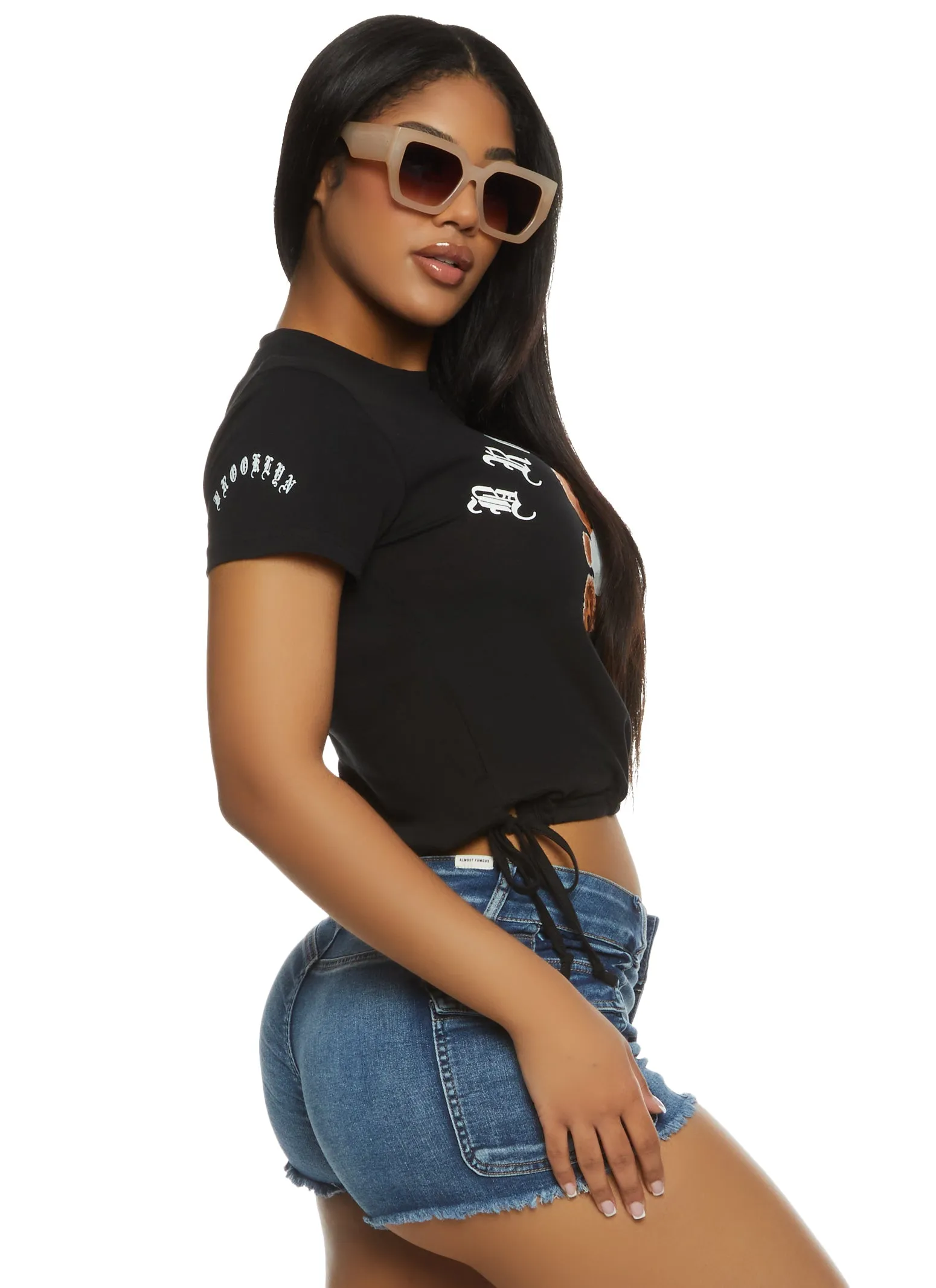 Brooklyn Bear Drawstring Hem Graphic Tee sold by Rainbow product image thumbnail 2