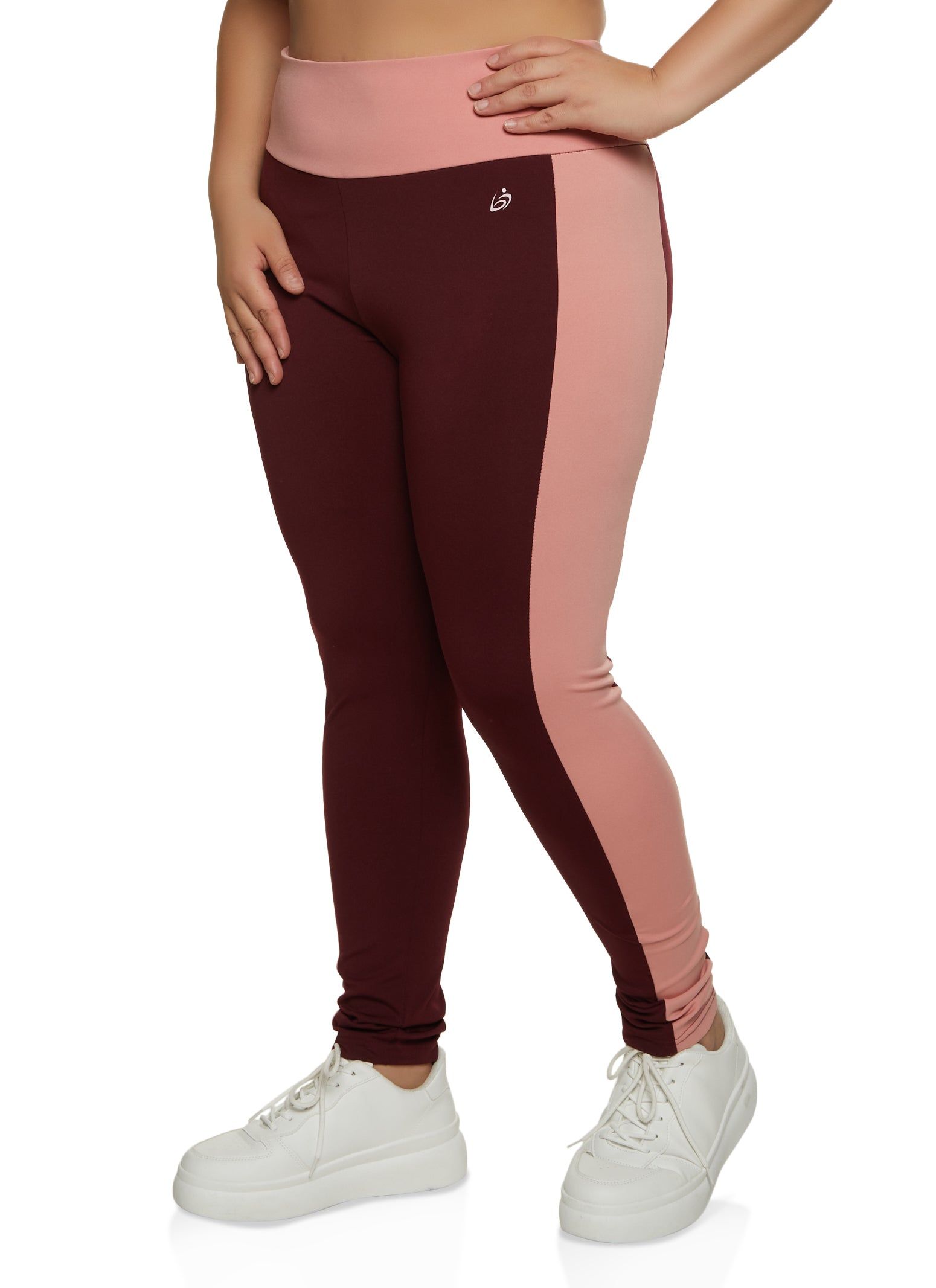 Plus Size Color Block High Waisted Leggings sold by Rainbow