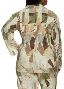 Plus Size Plisse Printed Button Front Shirt sold by Rainbow