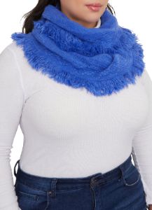 Textured Knit Frayed Infinity Scarf sold by Rainbow