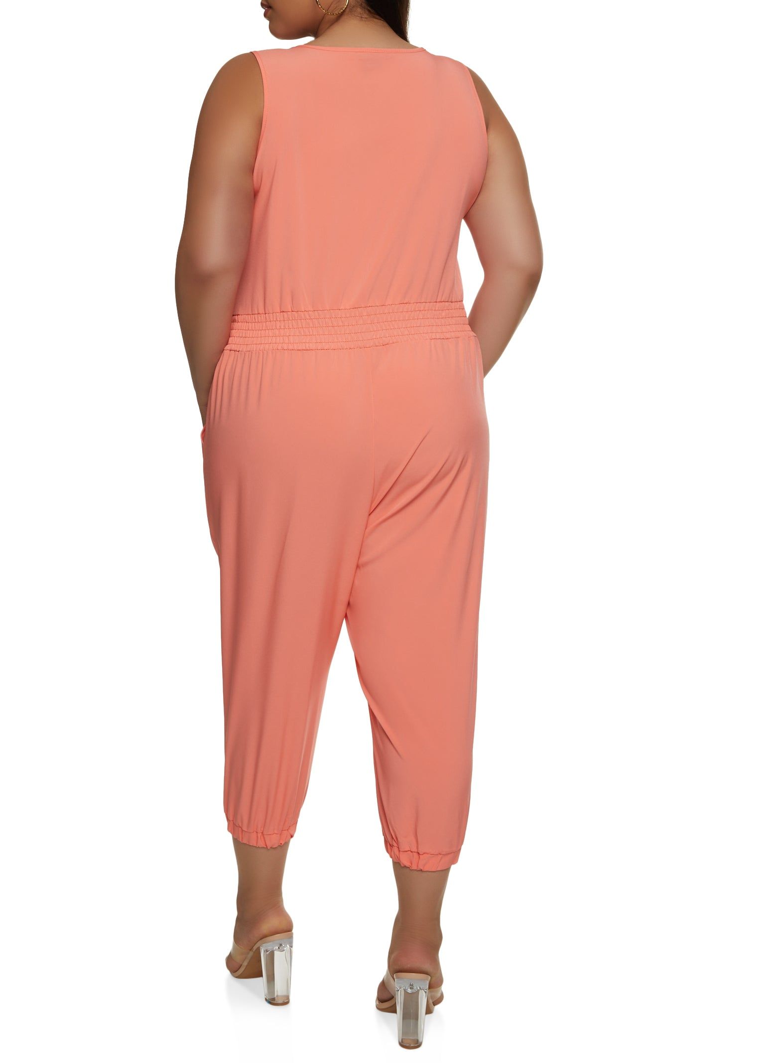 Plus Size Ruffled Cropped Jumpsuit sold by Rainbow product image thumbnail 2