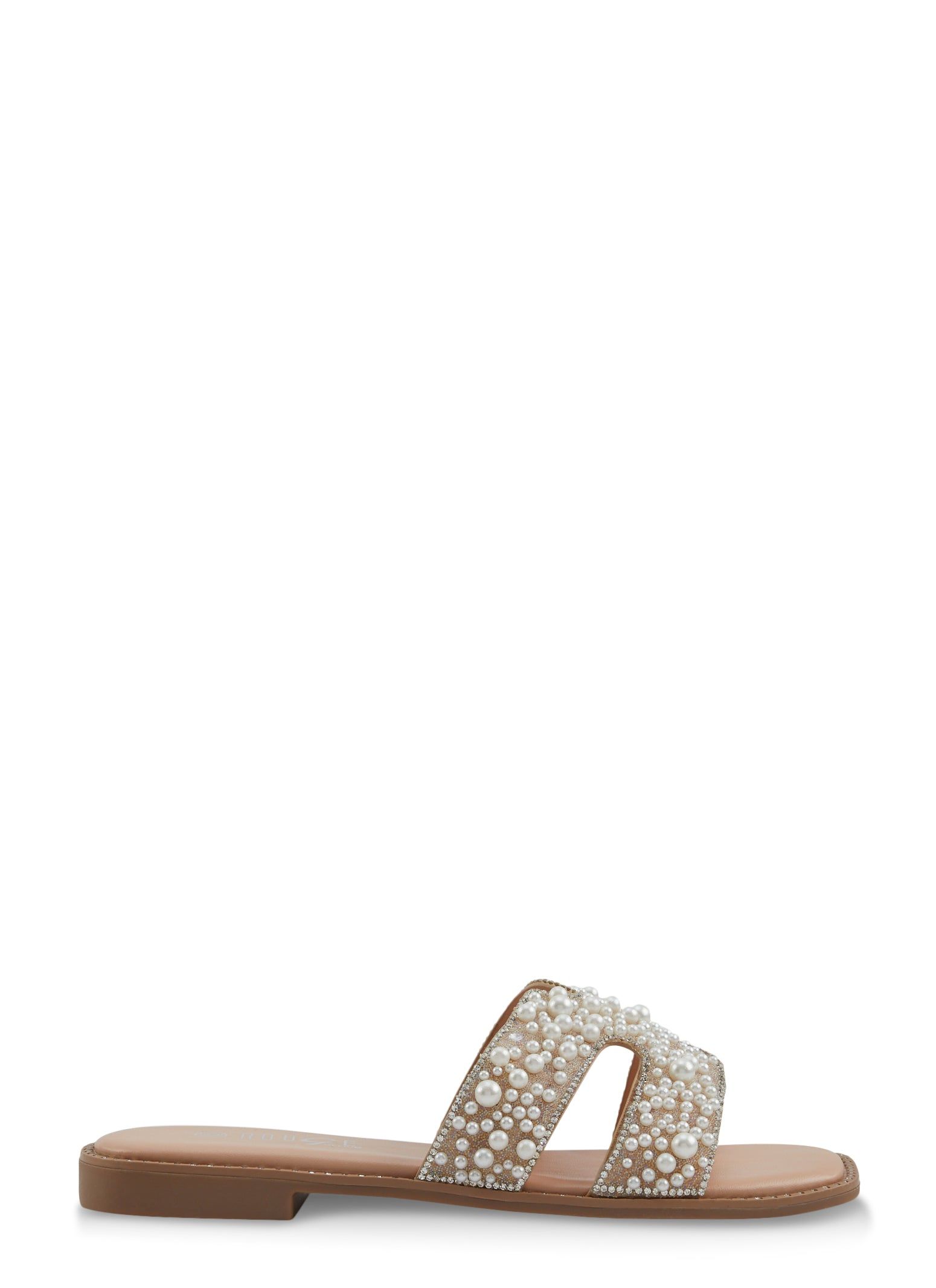 Faux Pearl Studded H Band Slide Sandals sold by Rainbow product image thumbnail 2