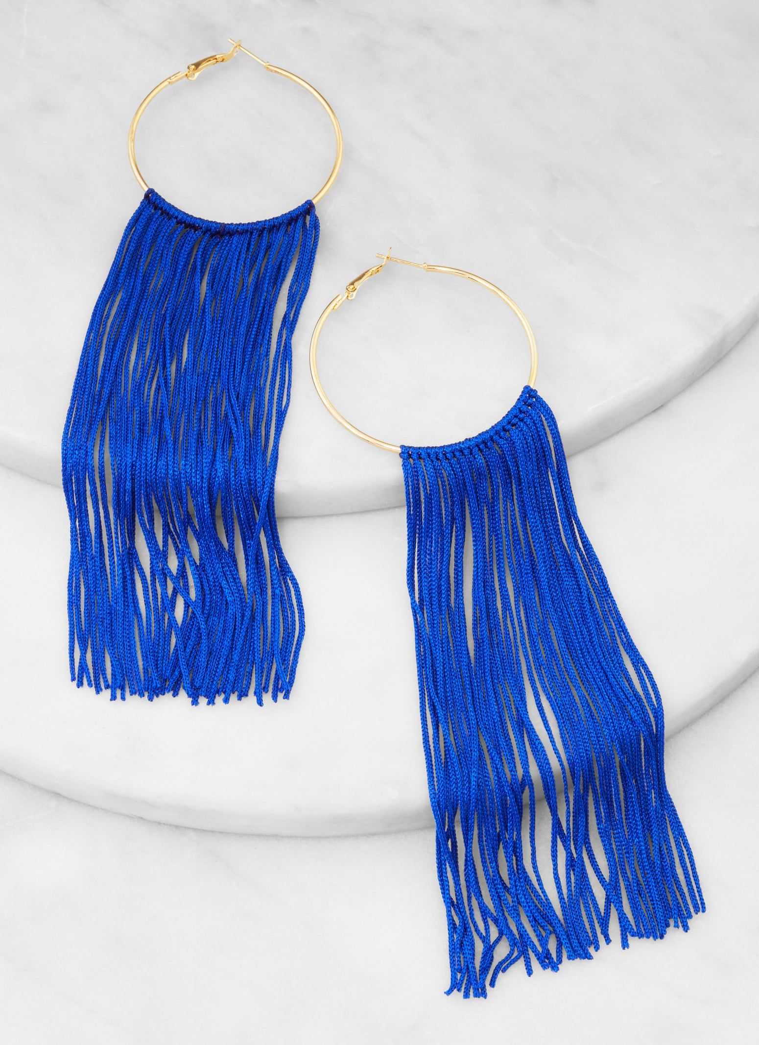 Fringe Tassel Hoop Earrings sold by Rainbow product image thumbnail 2