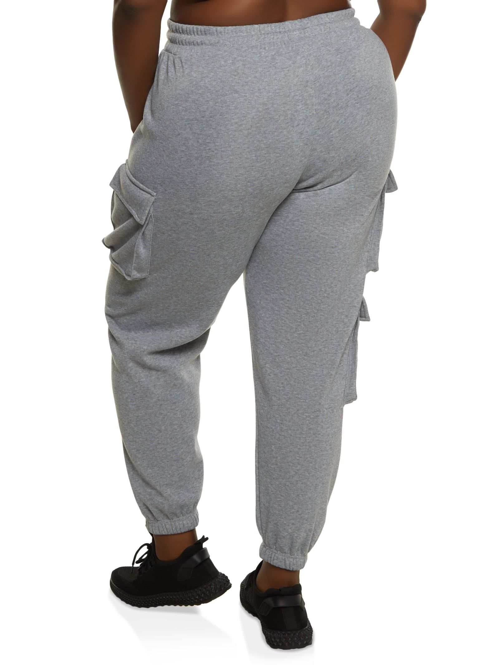 Plus Size Fleece Cargo Pocket Sweatpants sold by Rainbow product image thumbnail 2