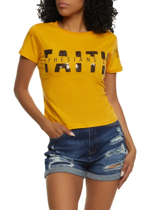 Faith Sequin Tee sold by Rainbow