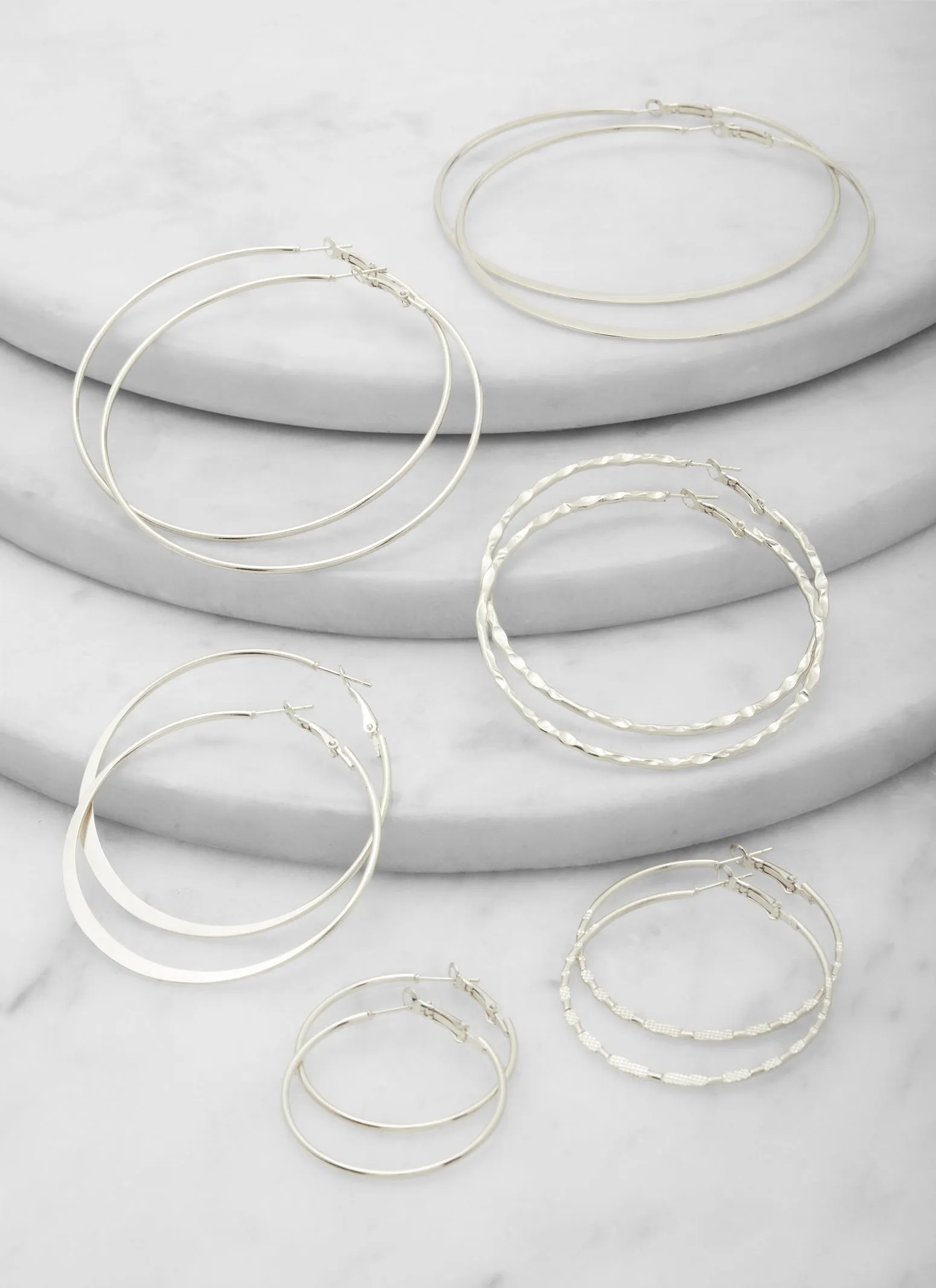 Assorted Hoop Earring Set of 6 sold by Rainbow