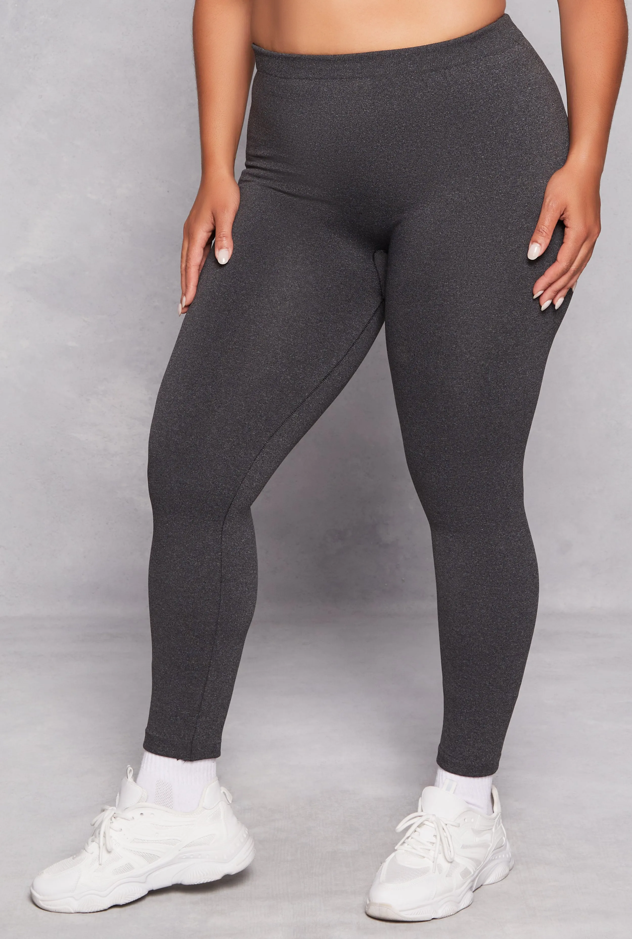 Plus Size Solid Fleece Leggings sold by Rainbow product image thumbnail 2