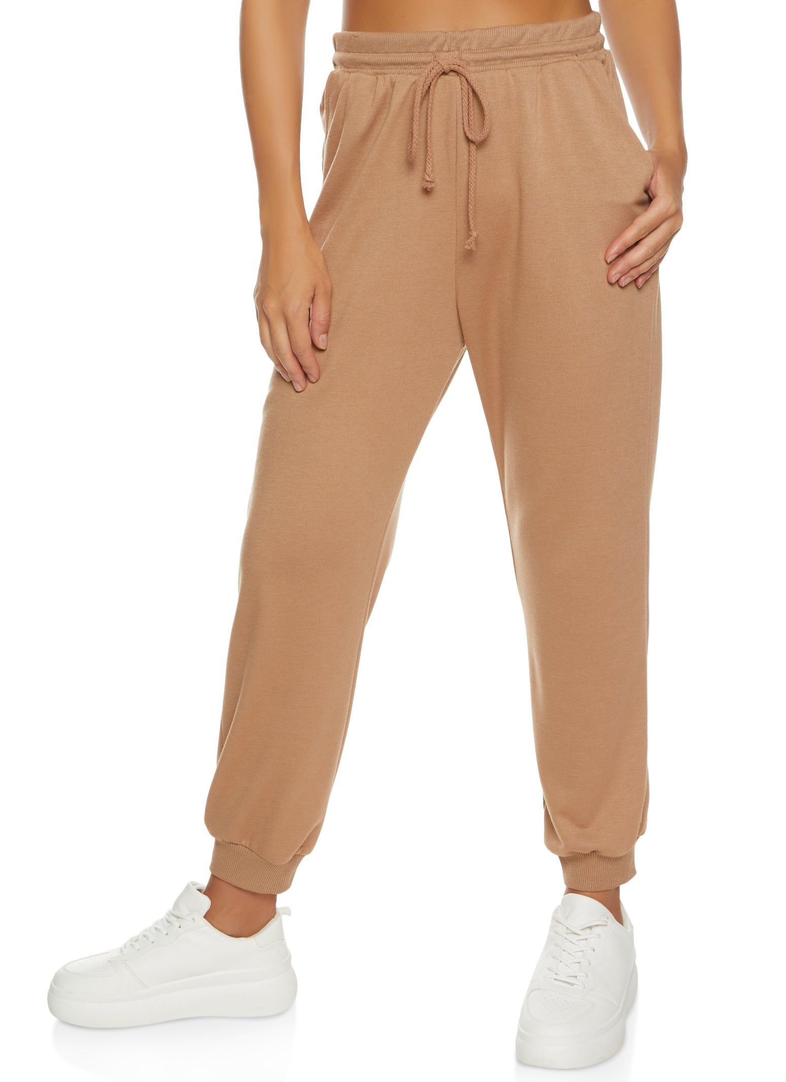 Solid French Terry Drawstring Joggers sold by Rainbow