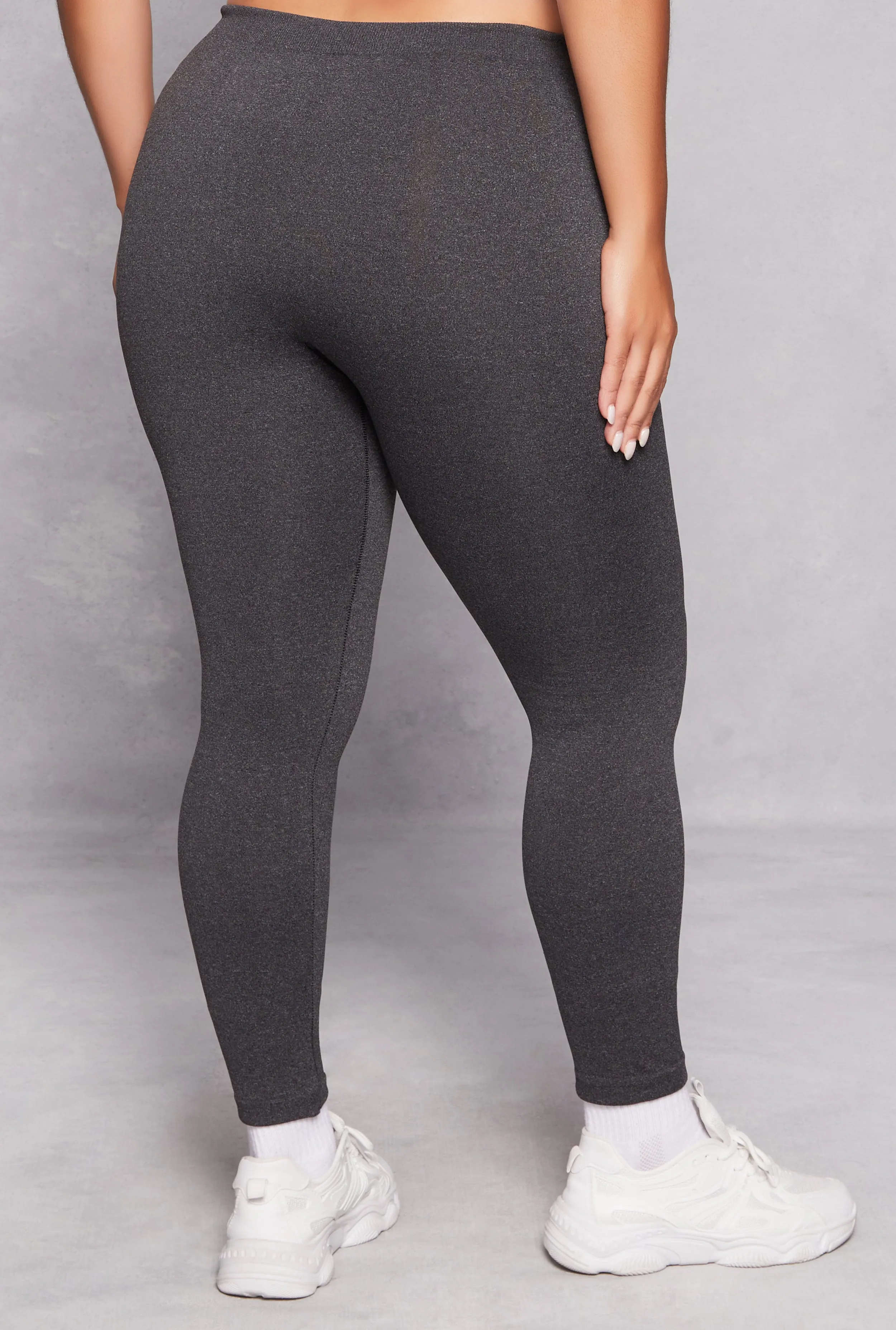 Plus Size Solid Fleece Leggings sold by Rainbow product image thumbnail 3