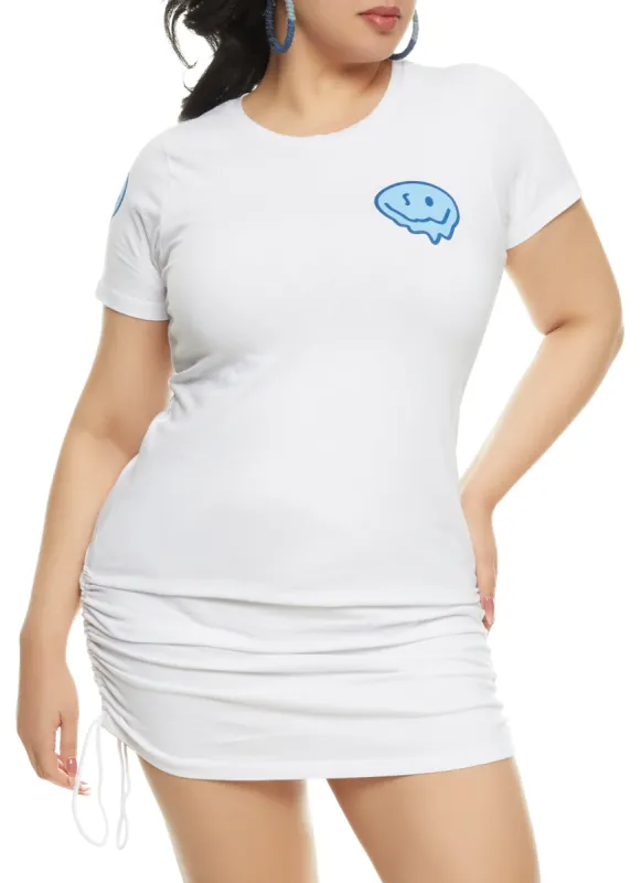 Plus Size Enjoy The Little Things Back Graphic T Shirt Dress sold by Rainbow