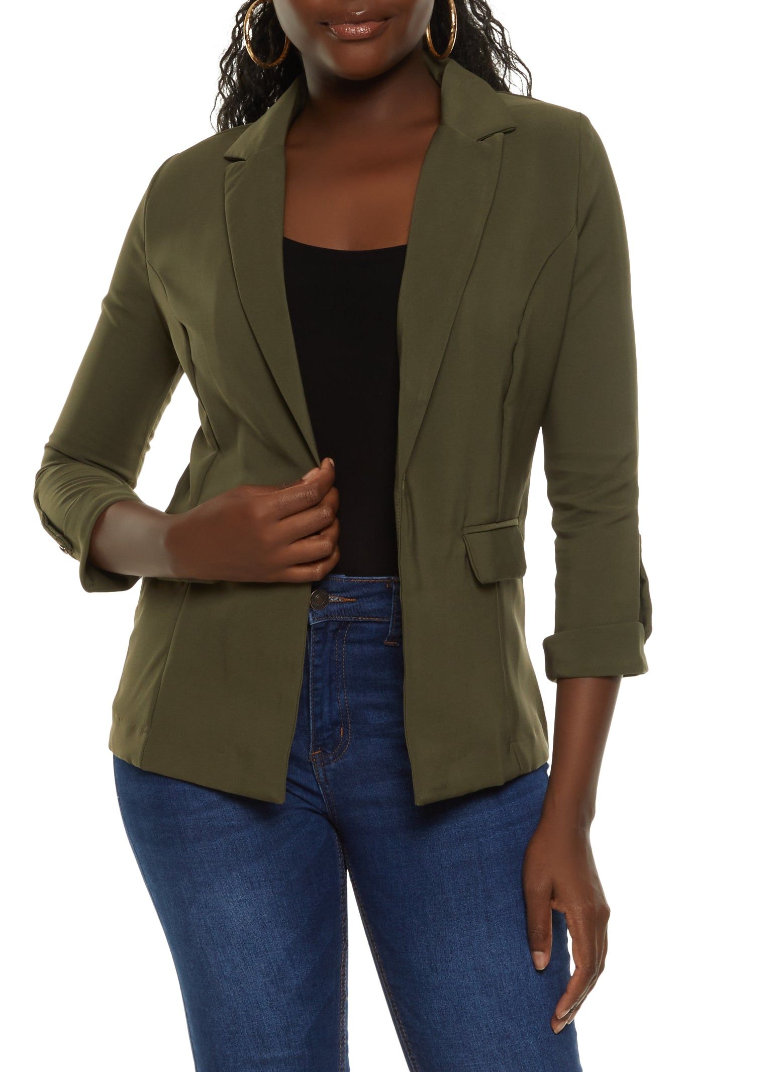 Tabbed Sleeve Blazer sold by Rainbow