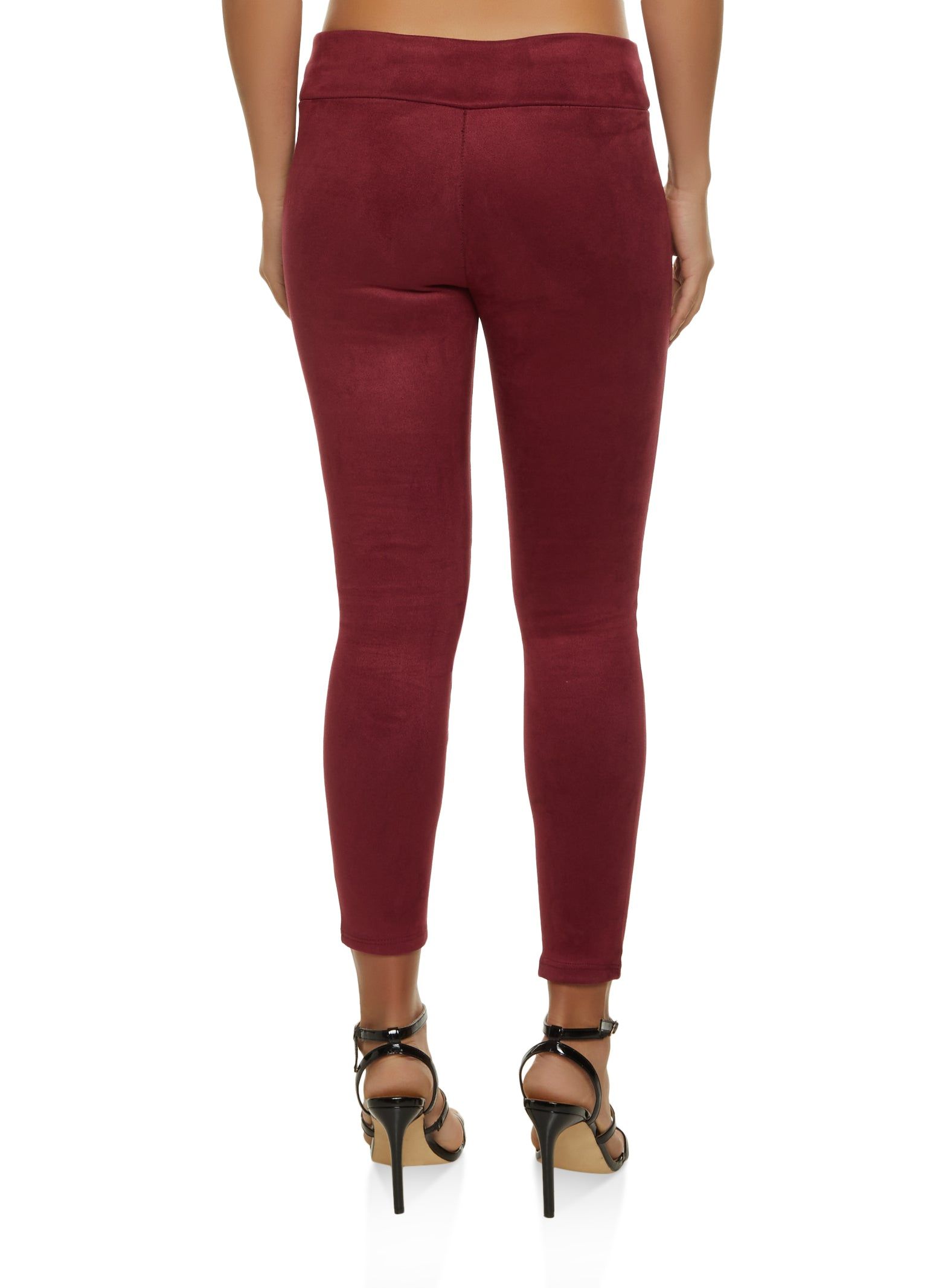 Solid Faux Suede Leggings sold by Rainbow product image thumbnail 2