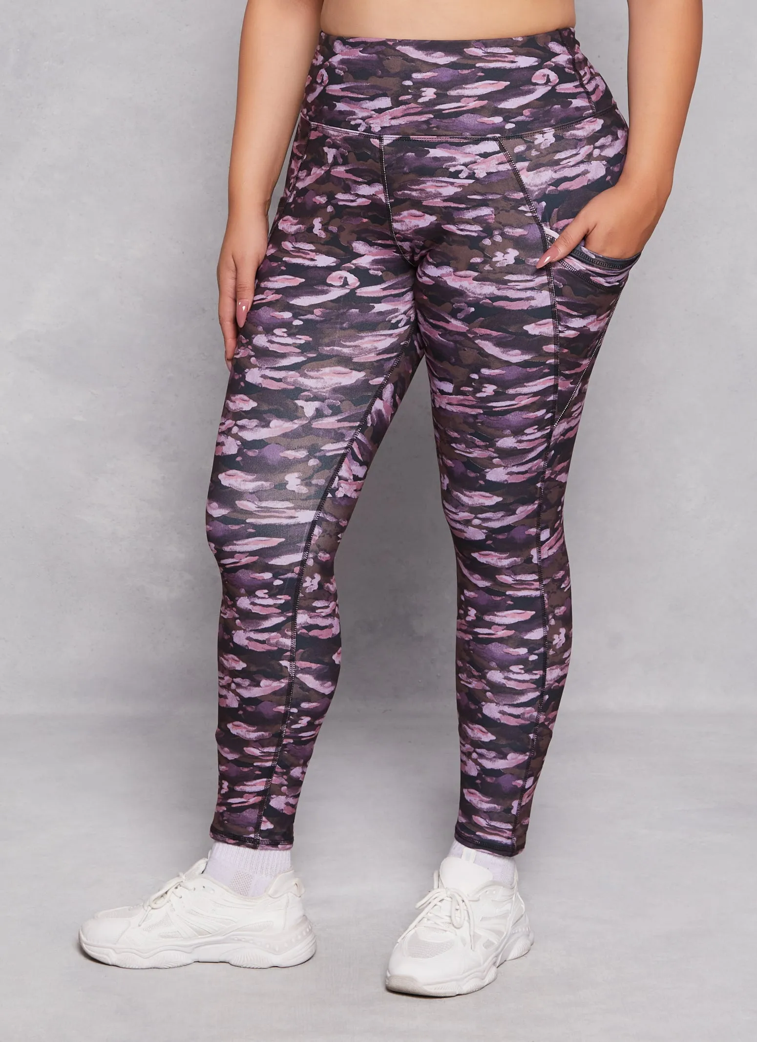 Plus Size Camo Pocket High Waist Leggings sold by Rainbow product image thumbnail 2