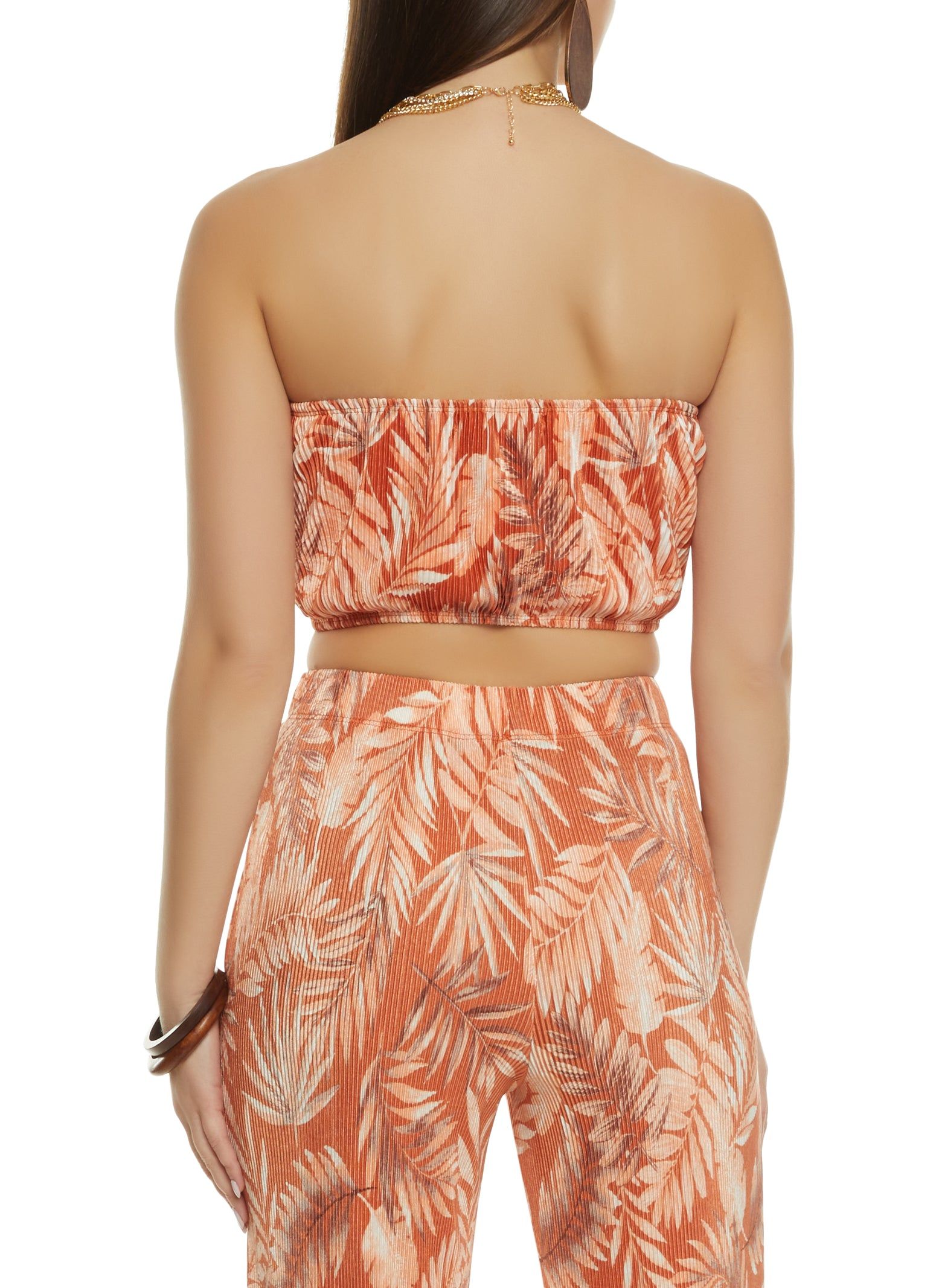 Plisse Palm Printed Tube Top sold by Rainbow product image thumbnail 3