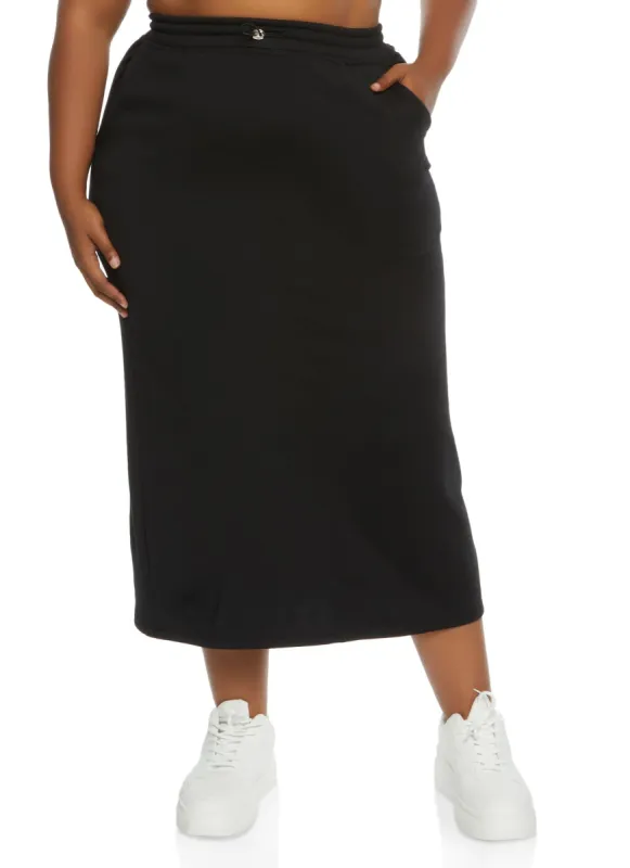 Plus Size Fleece Maxi Skirt sold by Rainbow