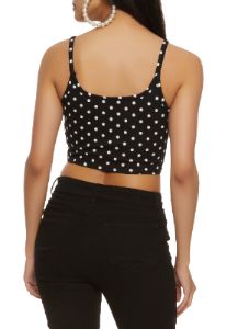 Polka Dot Print Square Neck Corset Top sold by Rainbow