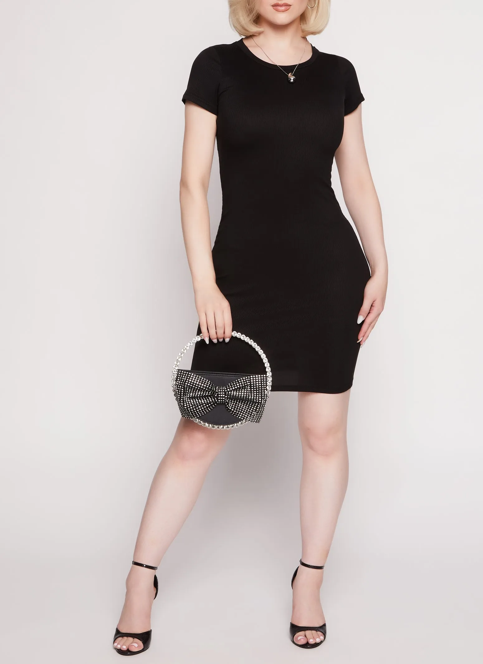 Daisy Ribbed Crew Neck T Shirt Dress sold by Rainbow product image thumbnail 2