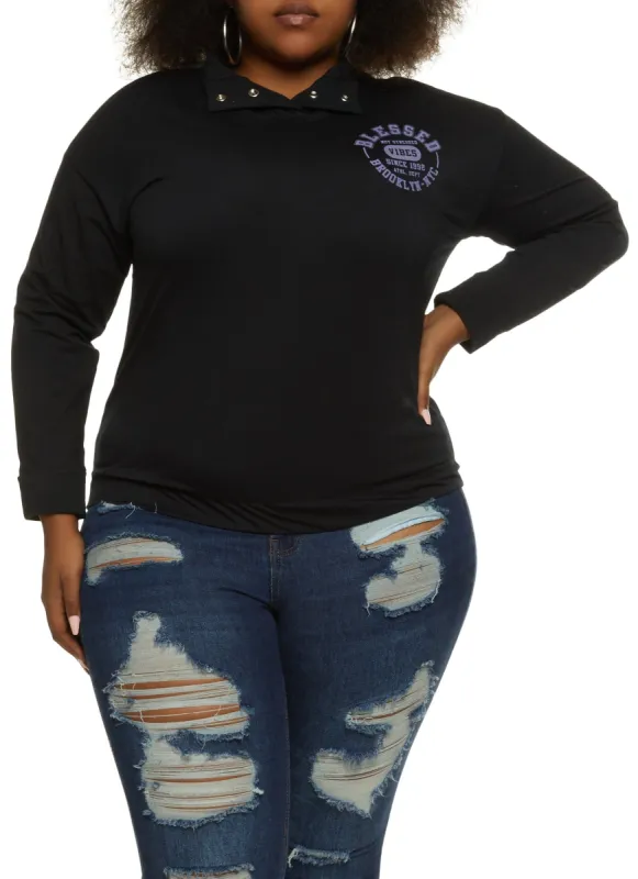 Plus Size Blessed Brooklyn NYC Graphic Sweatshirt sold by Rainbow